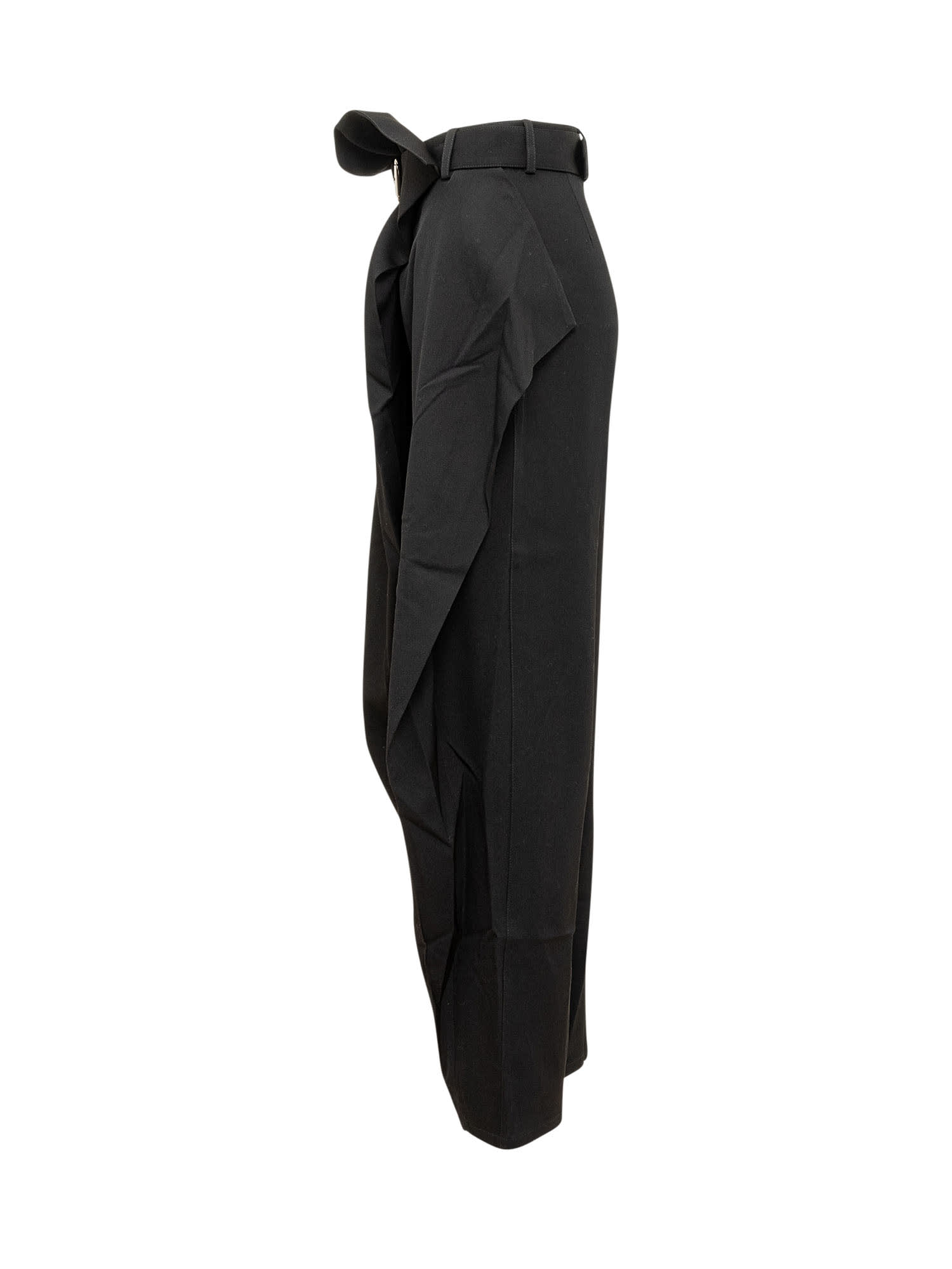 Shop Jw Anderson Fold Over Trousers In Black