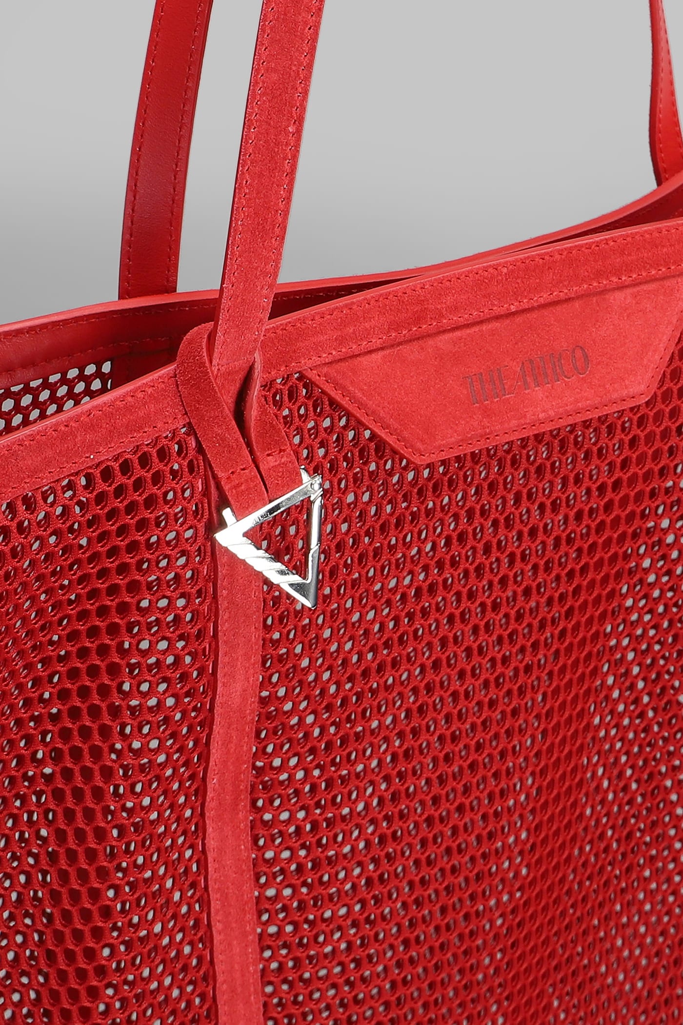 Attico Via Del Mare Tote In Red Polyester