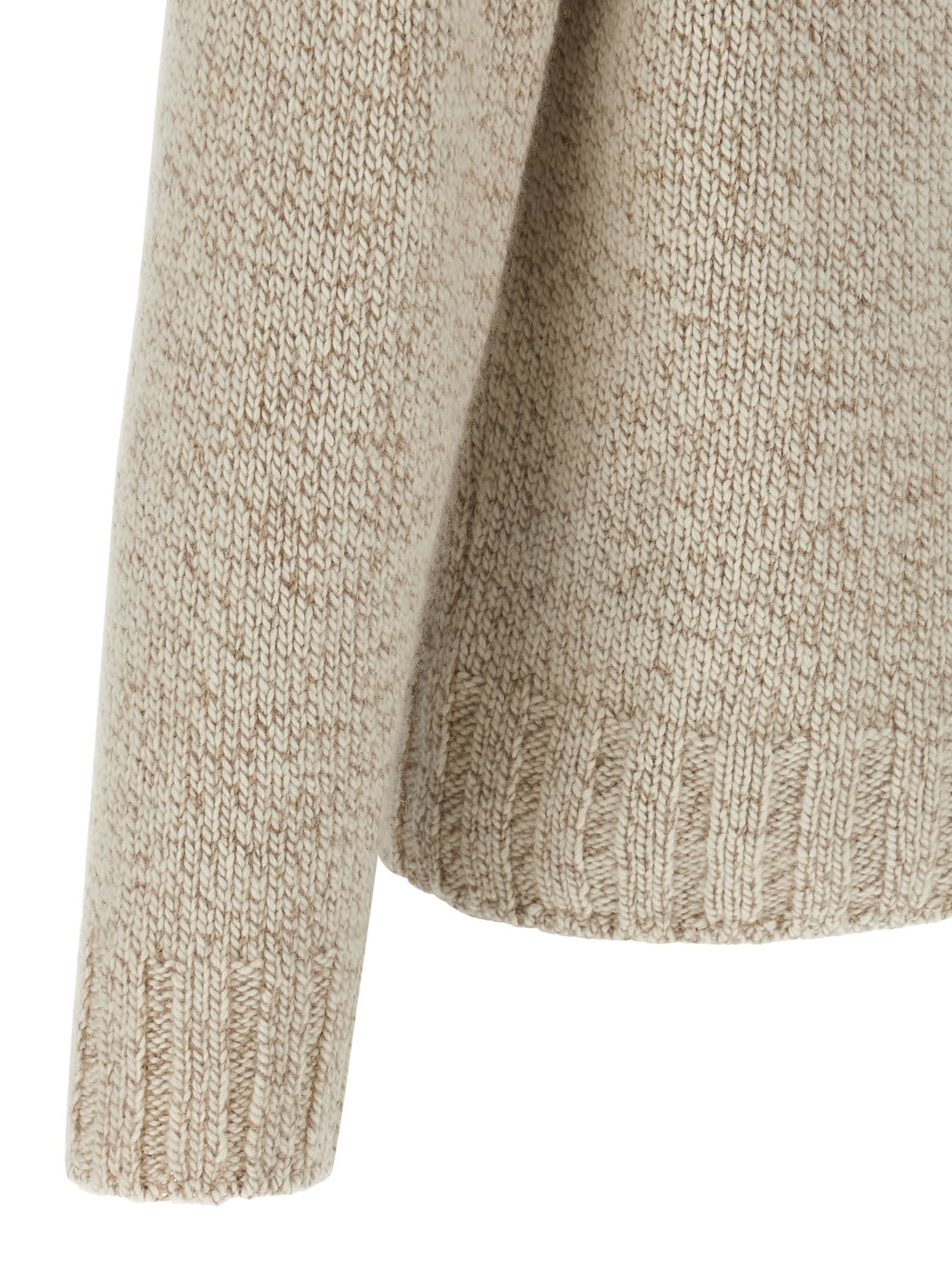 Zegna Cashmere Turtleneck Sweater Sweaters And Cardigans Beige In Neutral