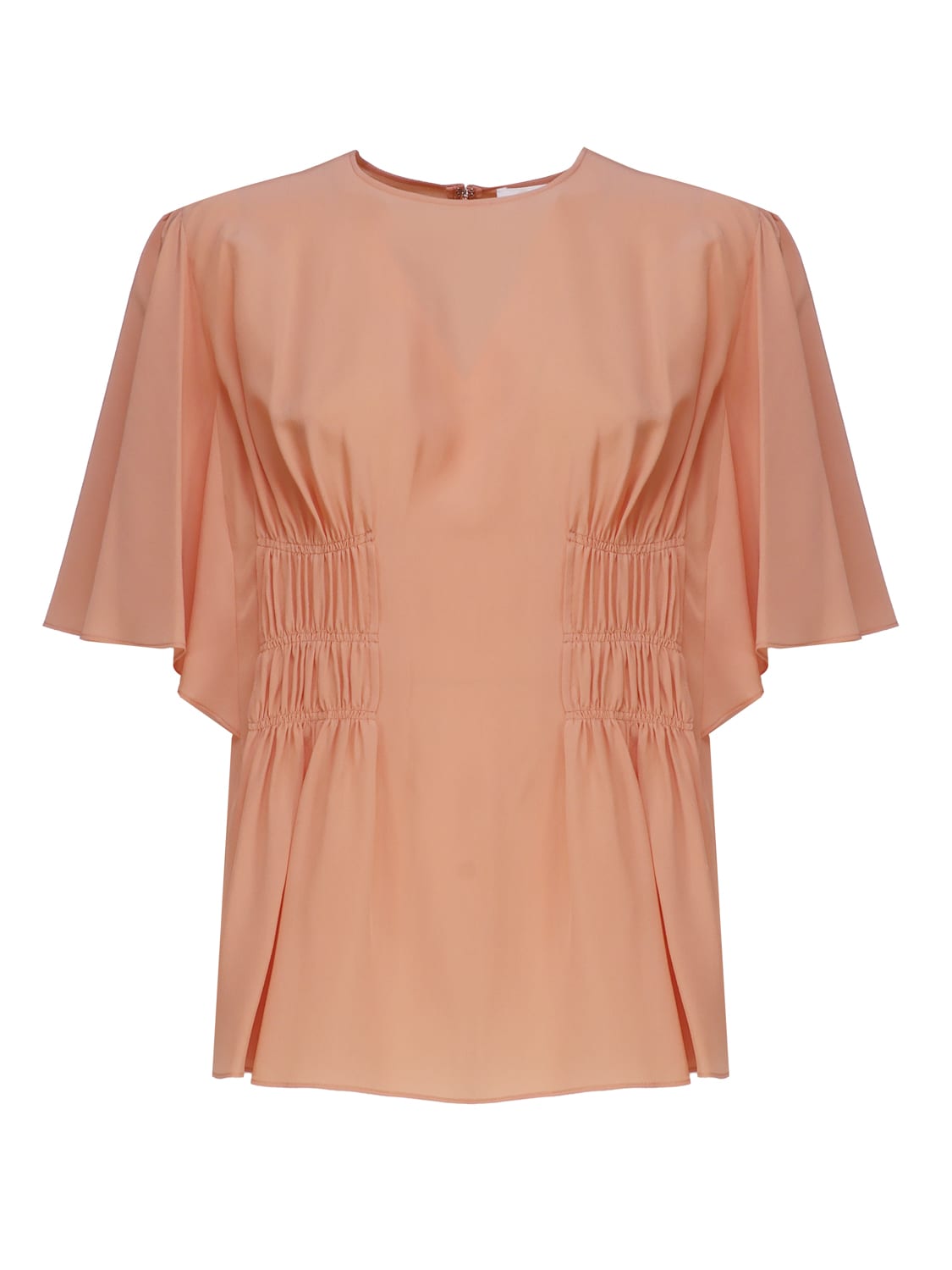 Shop Chloé Top With Cap Sleeves In Pink