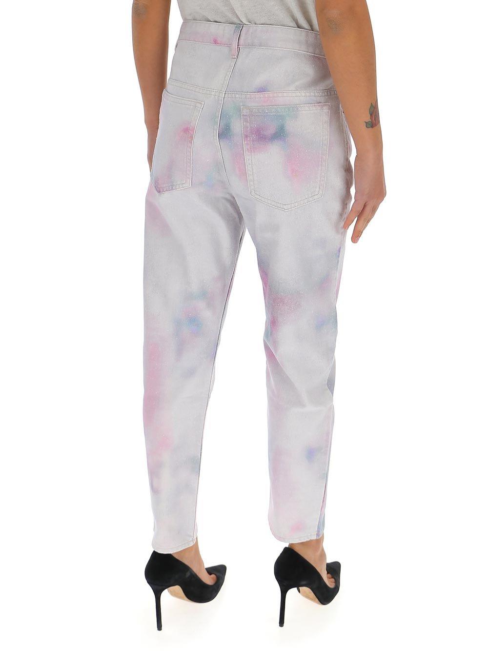 Isabel Marant Étoile Tiedye Effect Jeans In Lilac