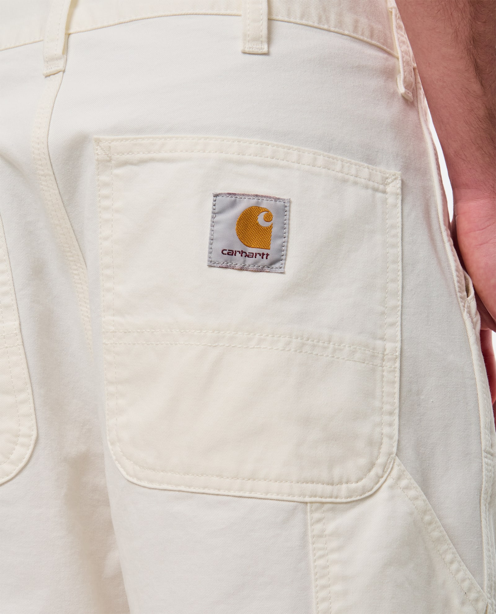 Shop Carhartt Single Knee Pant In Off White