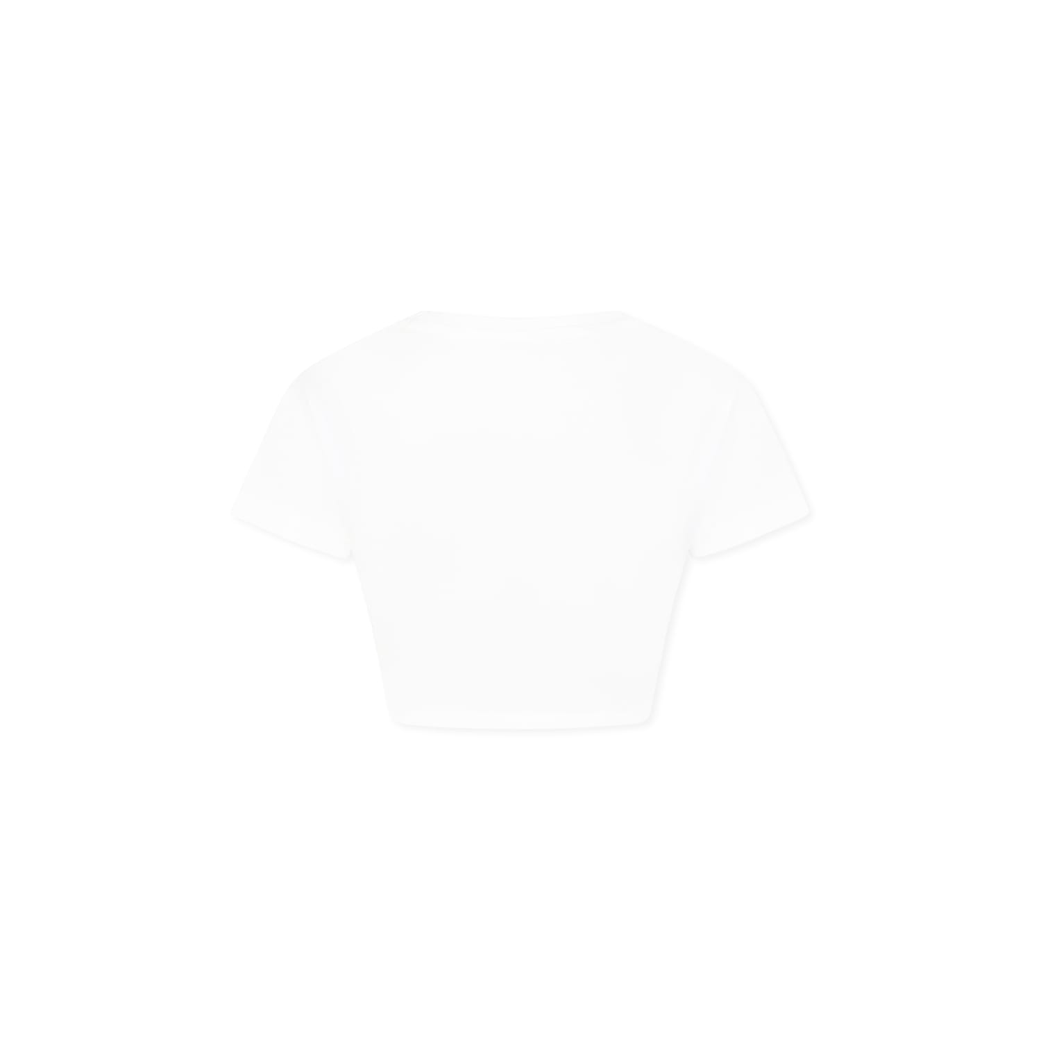 Rykiel Enfant White Crop T-shirt For Girl With Logo In White