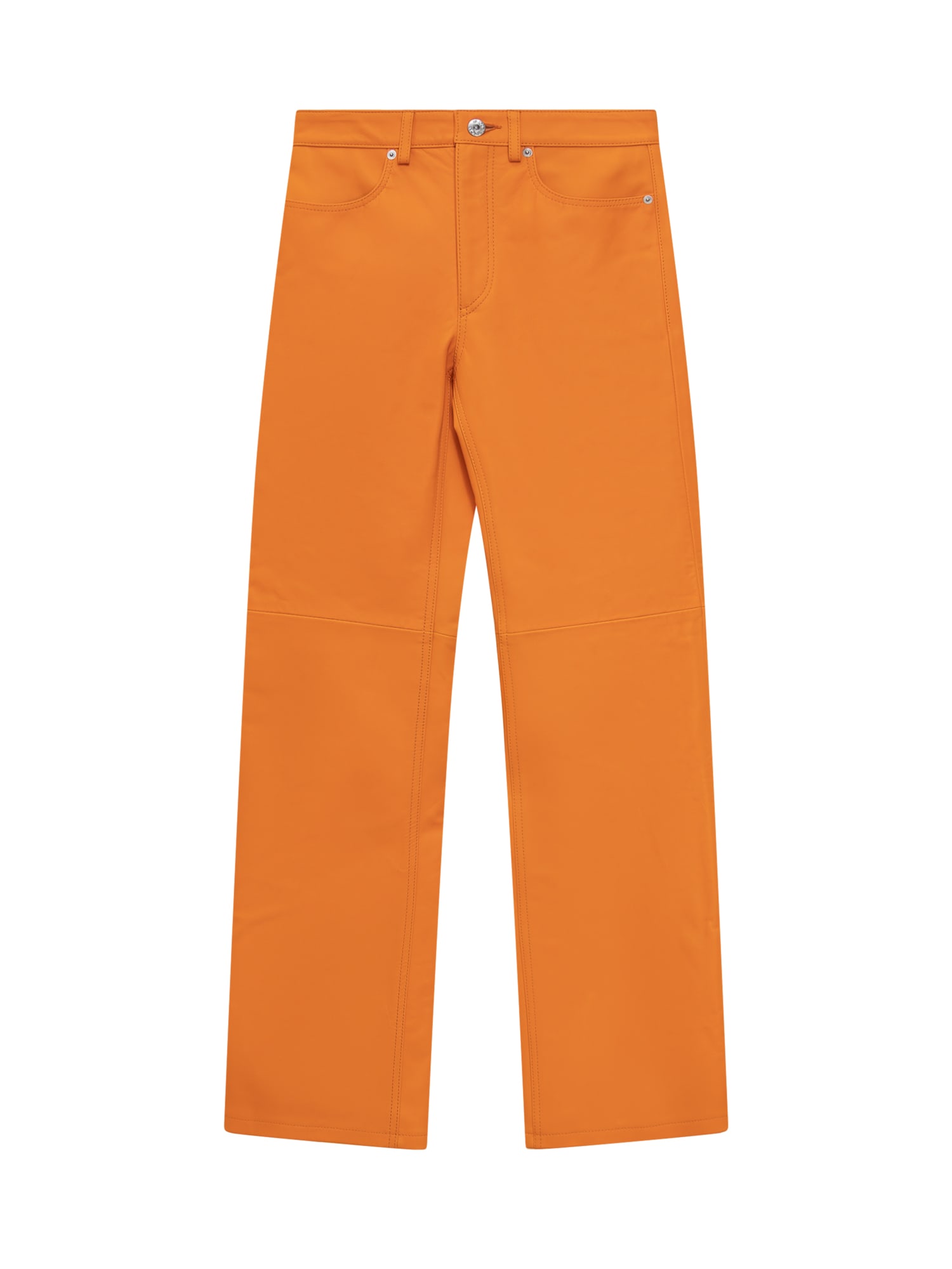 Shop Jw Anderson Leather Trousers In Orange