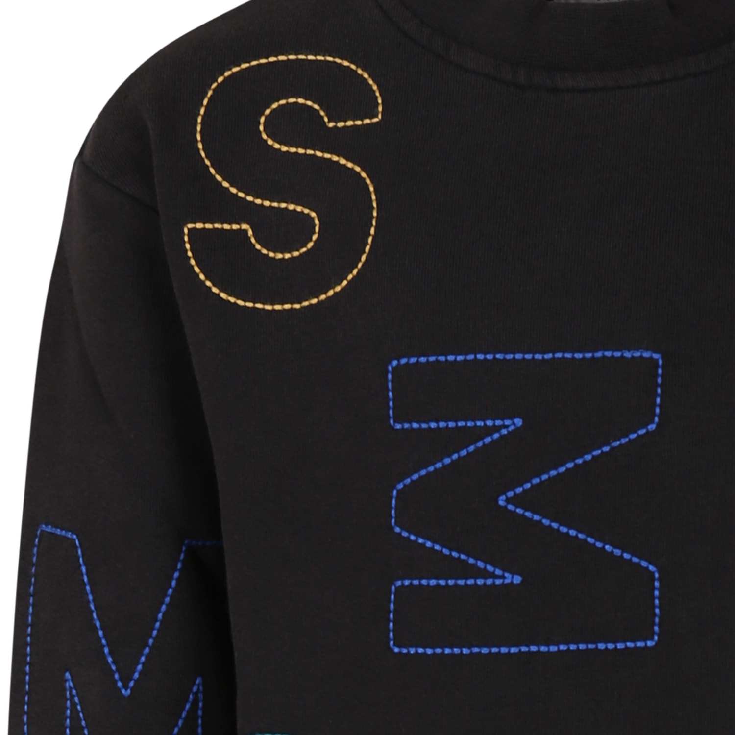 Stella Mccartney Black Suit For Boy With Logo In Black