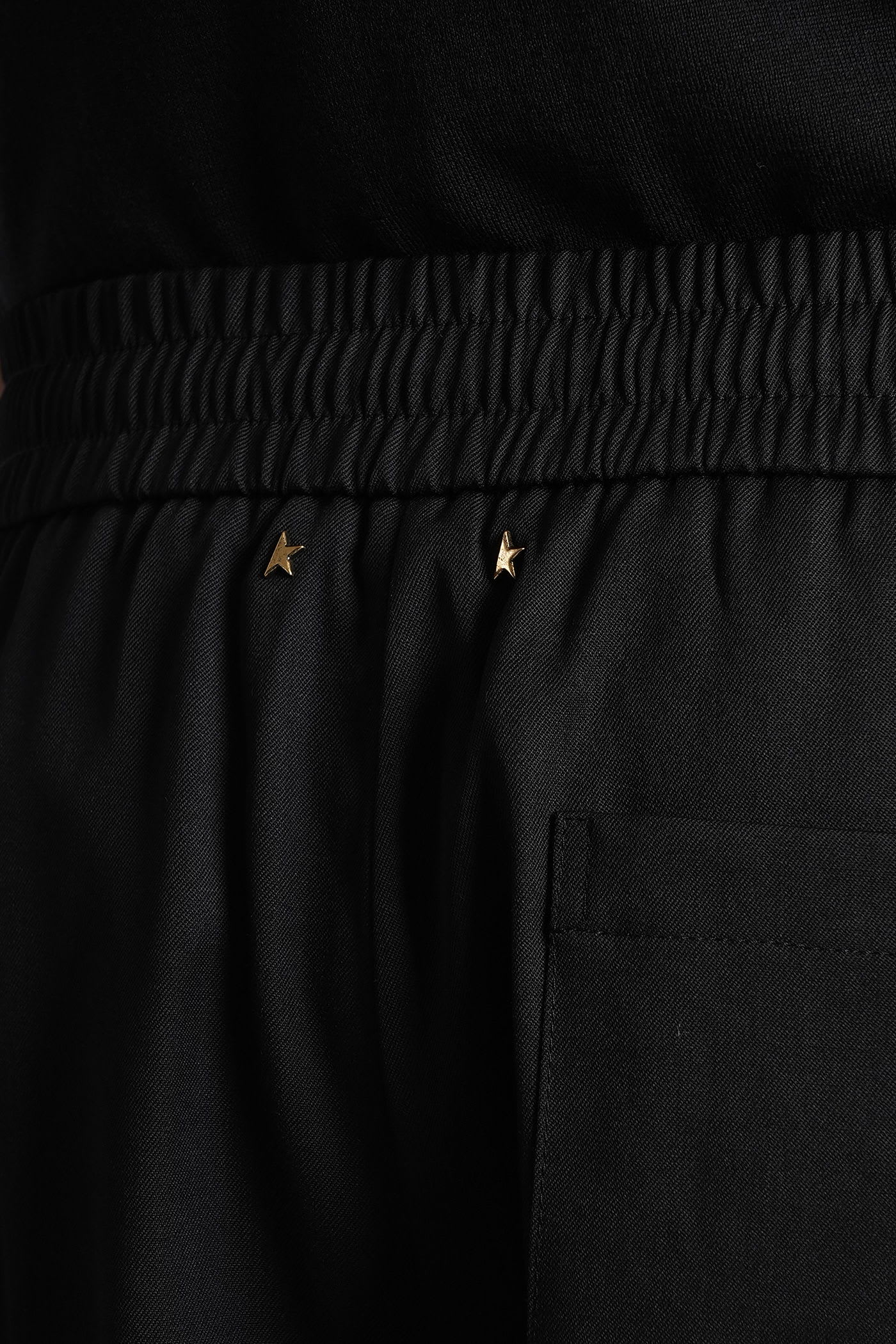 Golden Goose Lennon Pants In Black Wool In Black