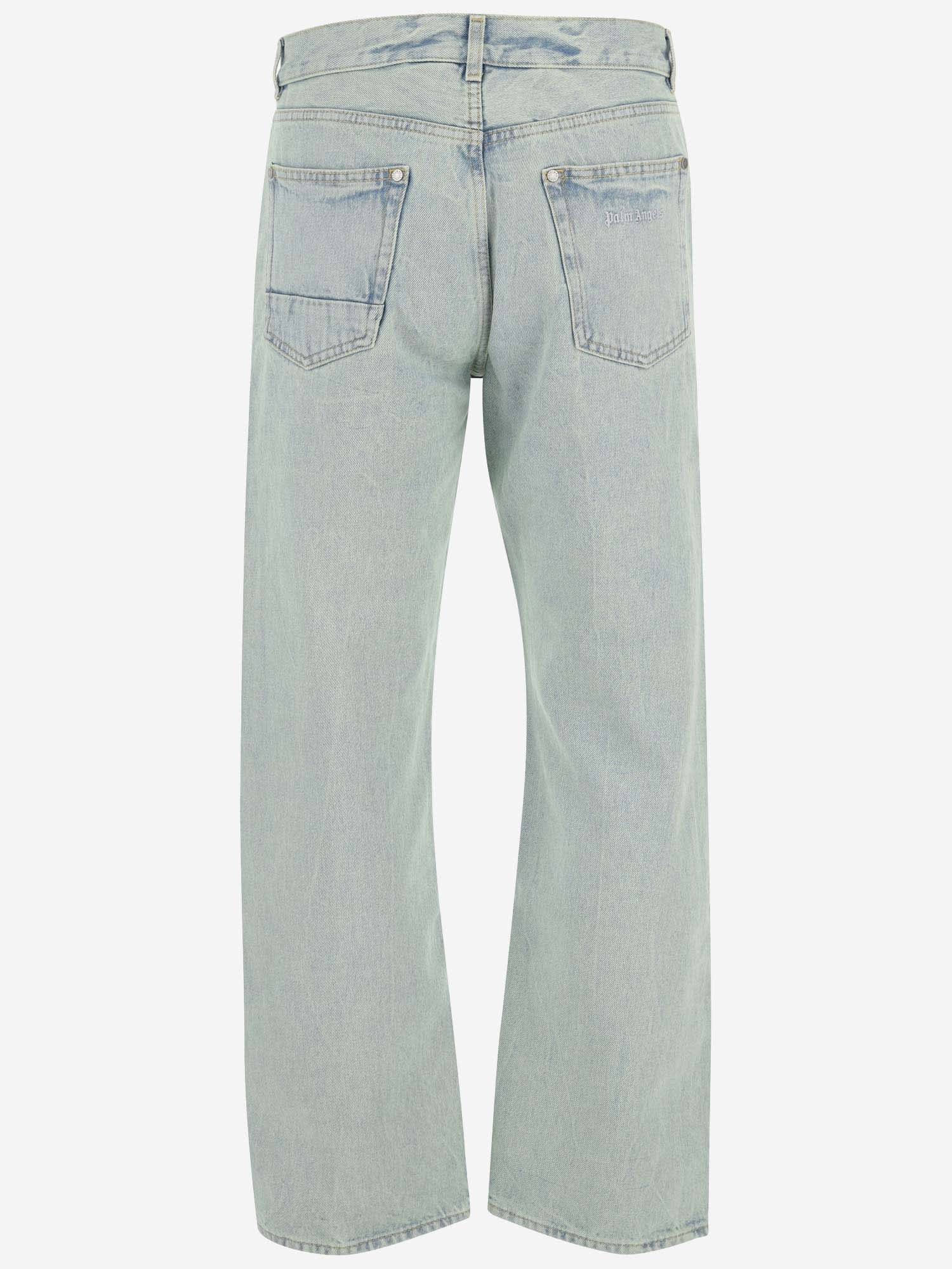 Shop Palm Angels Cotton Denim Jeans