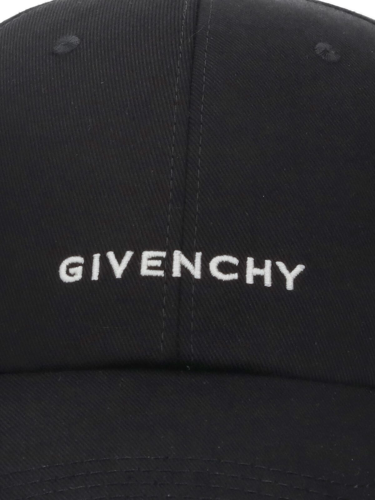 Givenchy Round Visor Cap With Embroidered Logo In Black