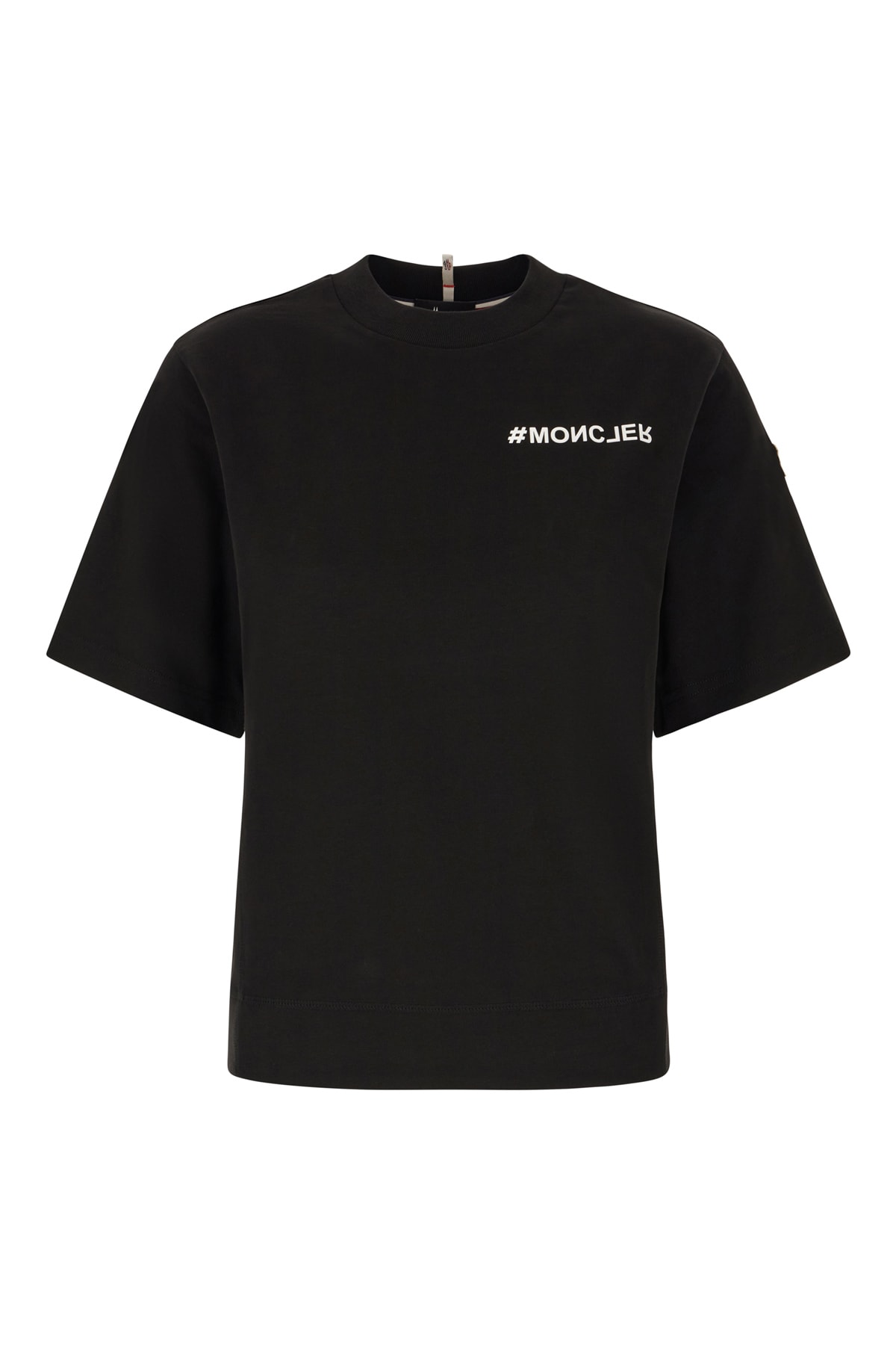 Moncler Black Cotton T-shirt