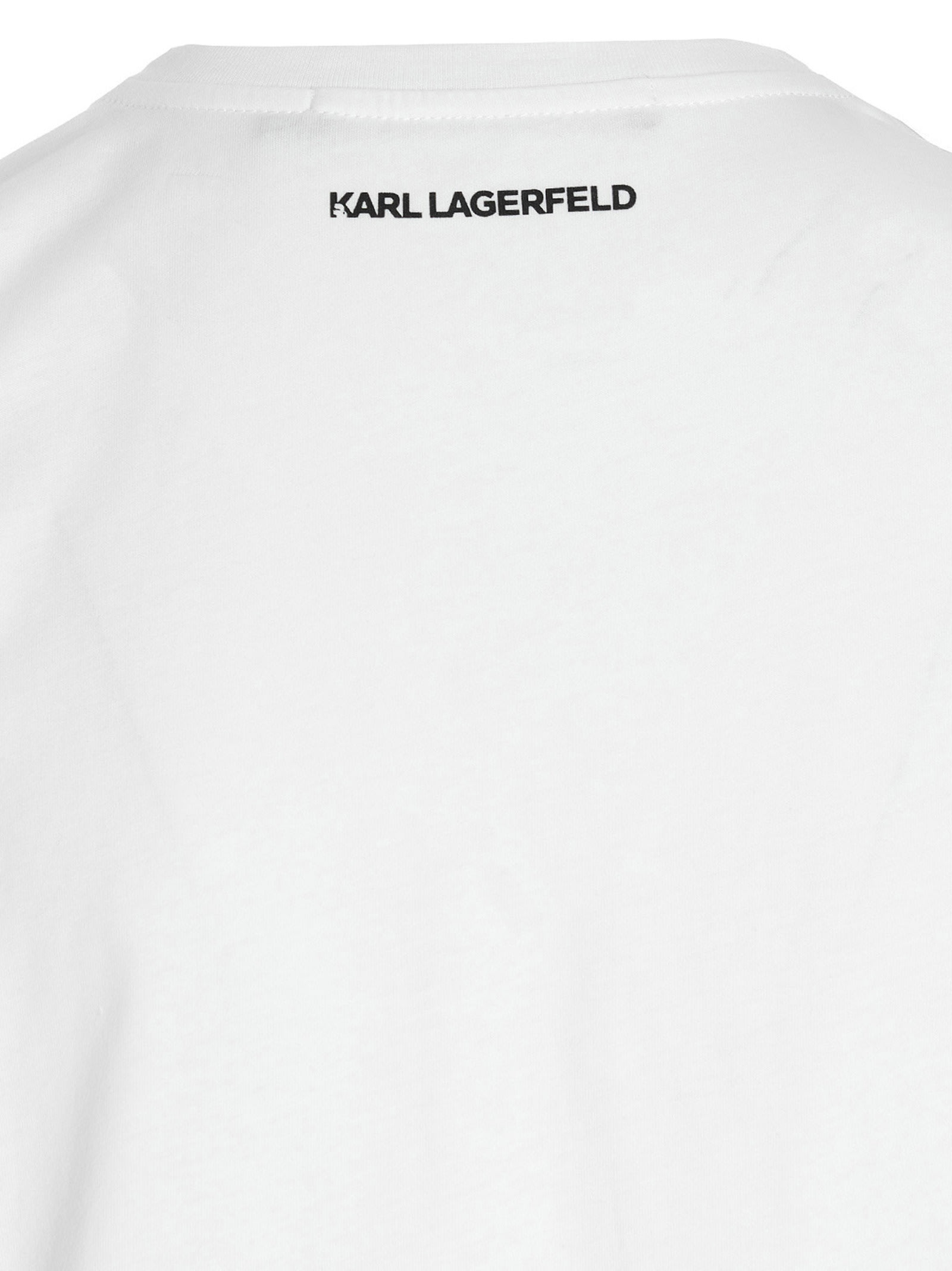Shop Karl Lagerfeld Ikonik 2.0 T-shirt In White