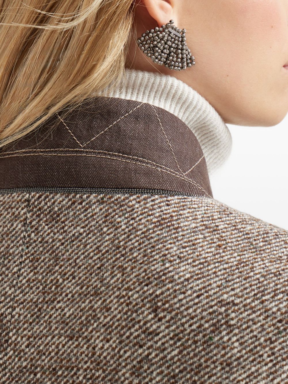 Brunello Cucinelli Wrap Front Belted Coat In Brown