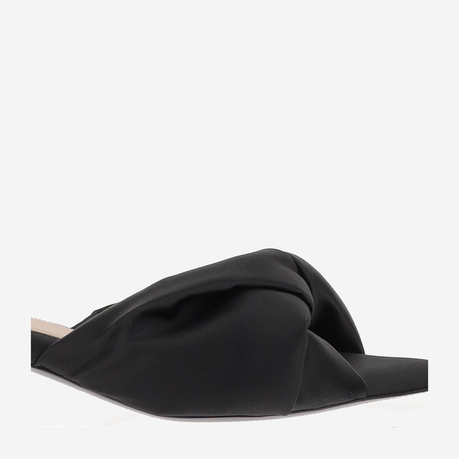 Shop Carven Satin Heeled Sandals In Black