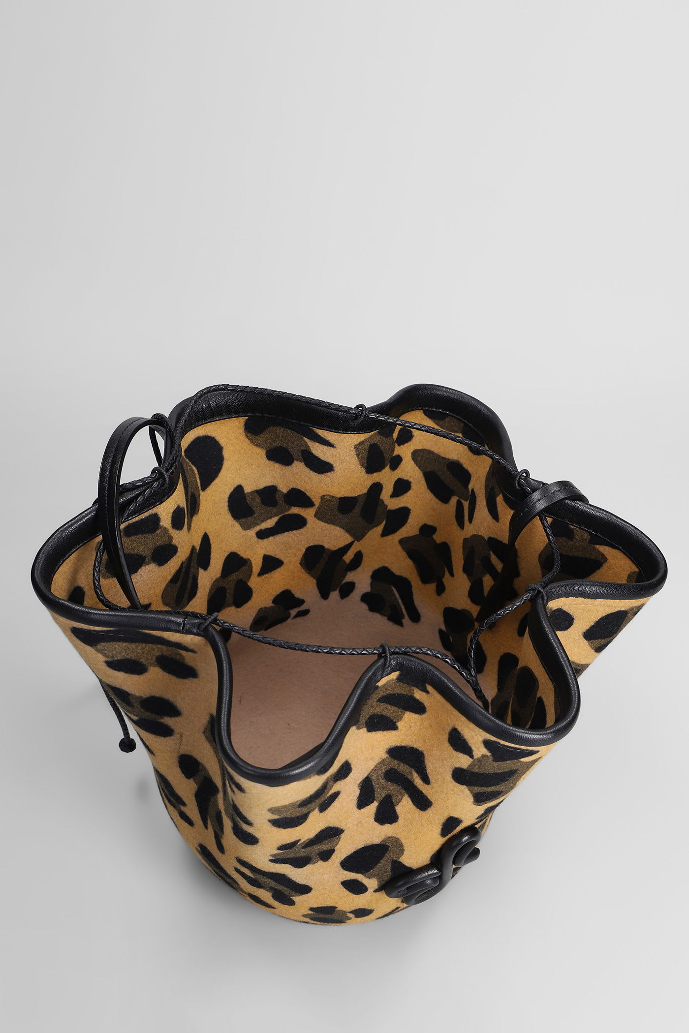 Ruslan Baginskiy The Hatbag Shoulder Bag In Animalier Wool In Animal Print