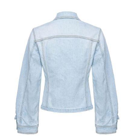 Shop Pinko Buttoned Sleeved Jacket In Denim