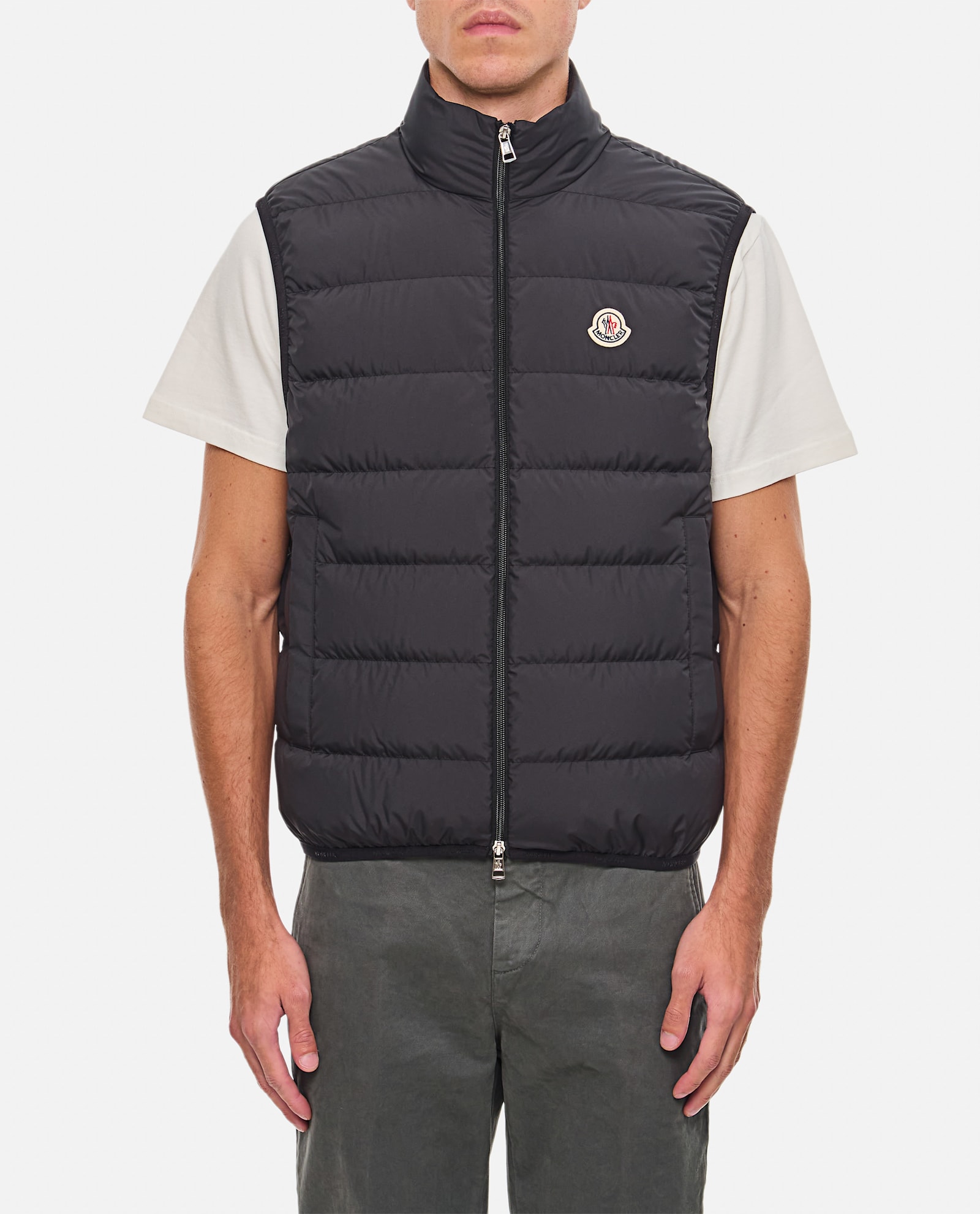 Shop Moncler Contrin Vest In Black