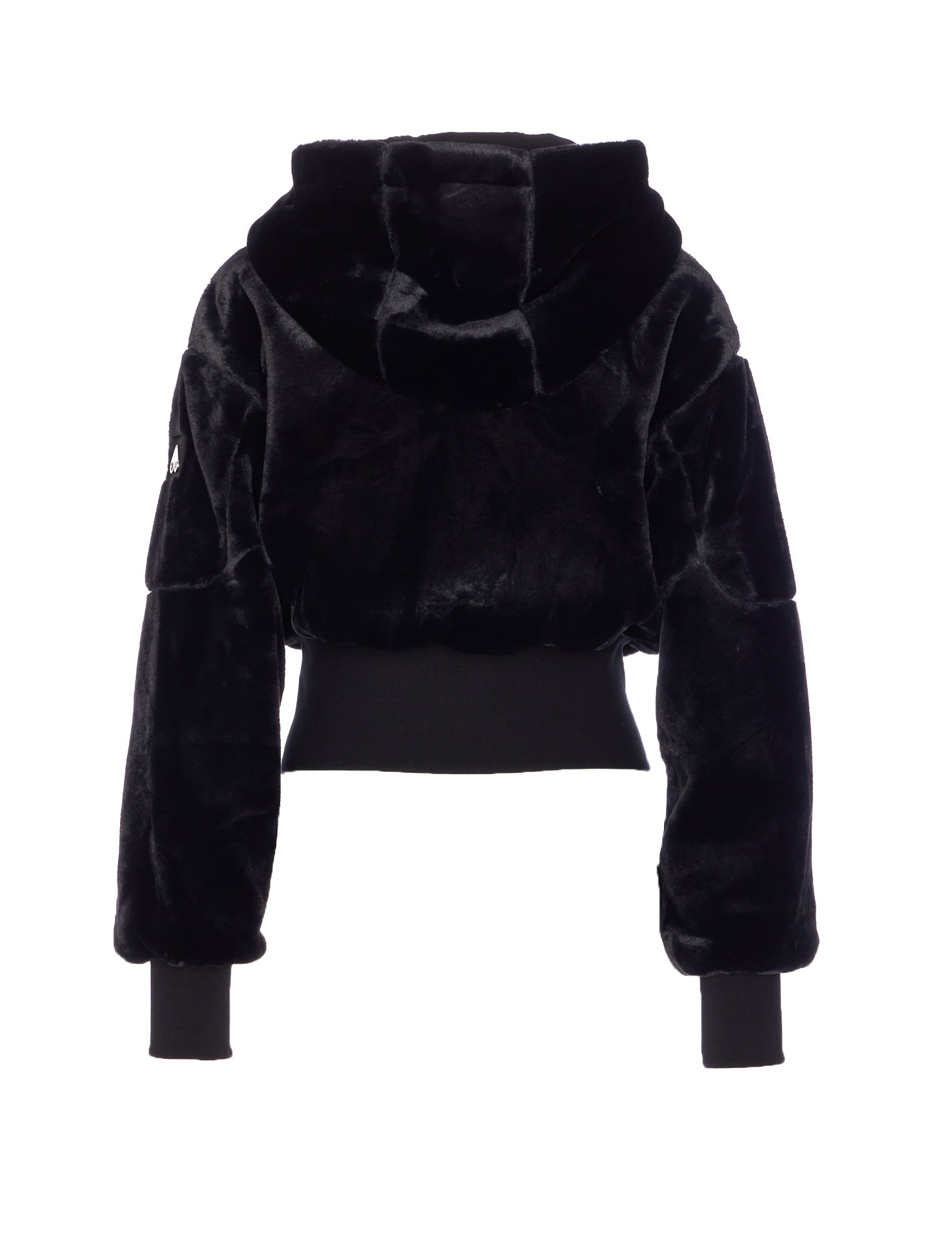 Moose Knuckles Hooded Jacket With Elasticized Waist And Pockets In Black