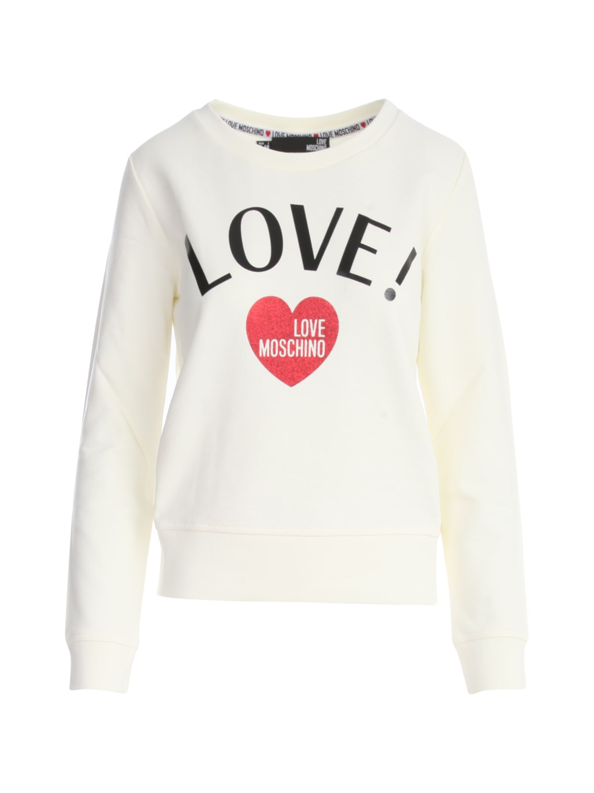 Love Moschino Big Love Printed Crew Neck Sweatshirt