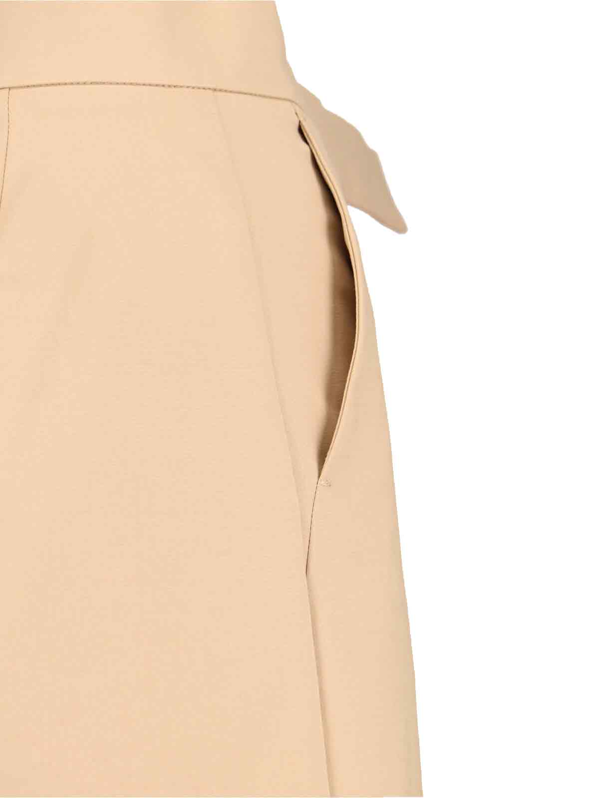 Max Mara Straight Leg Trousers High Waist In Neutral