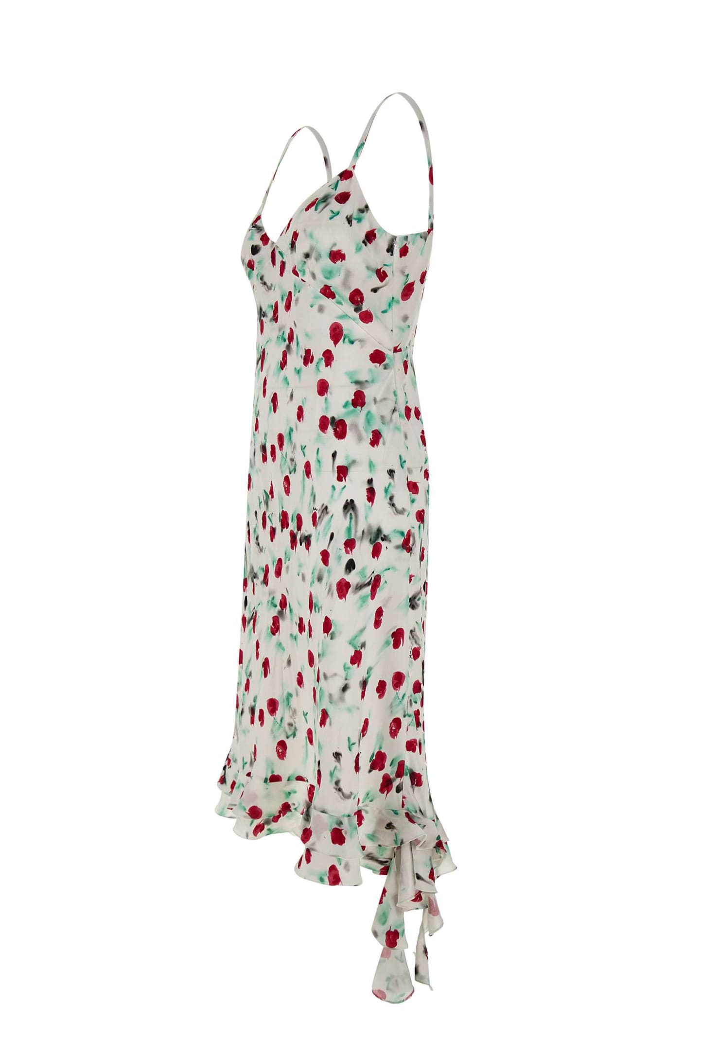 Shop Marni Lily Viscose Crepe Dress In Multicolor
