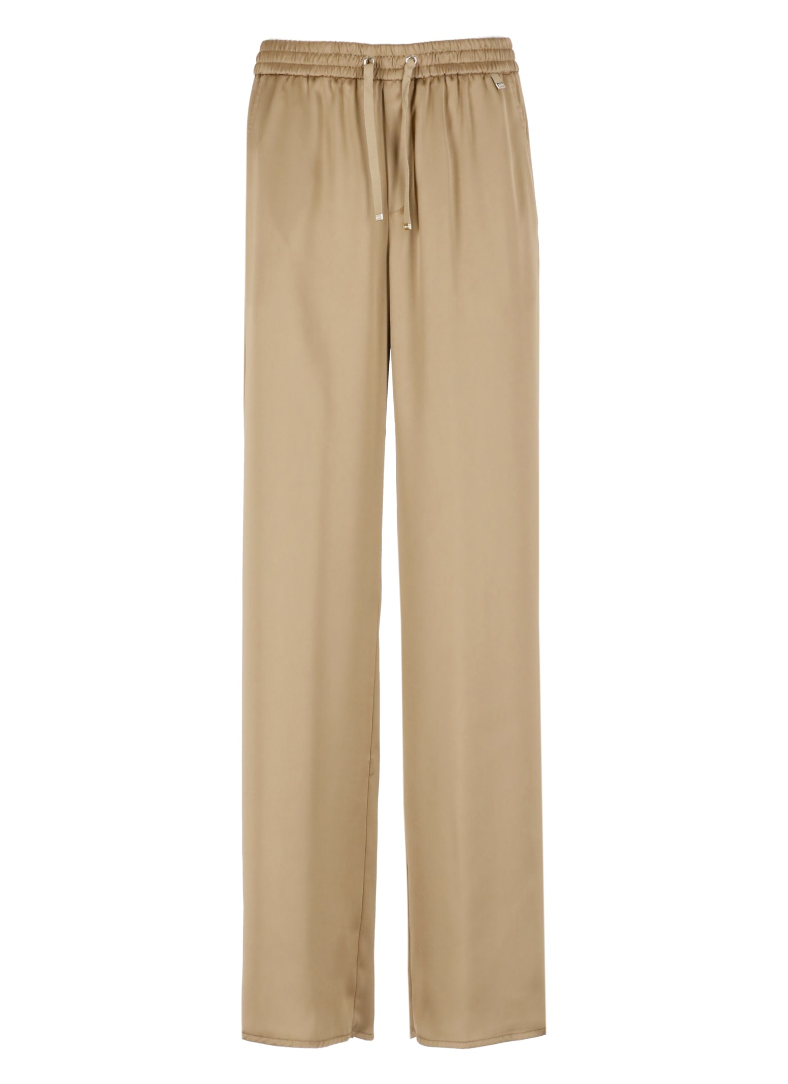 Shop Herno Satin Pants In Brown