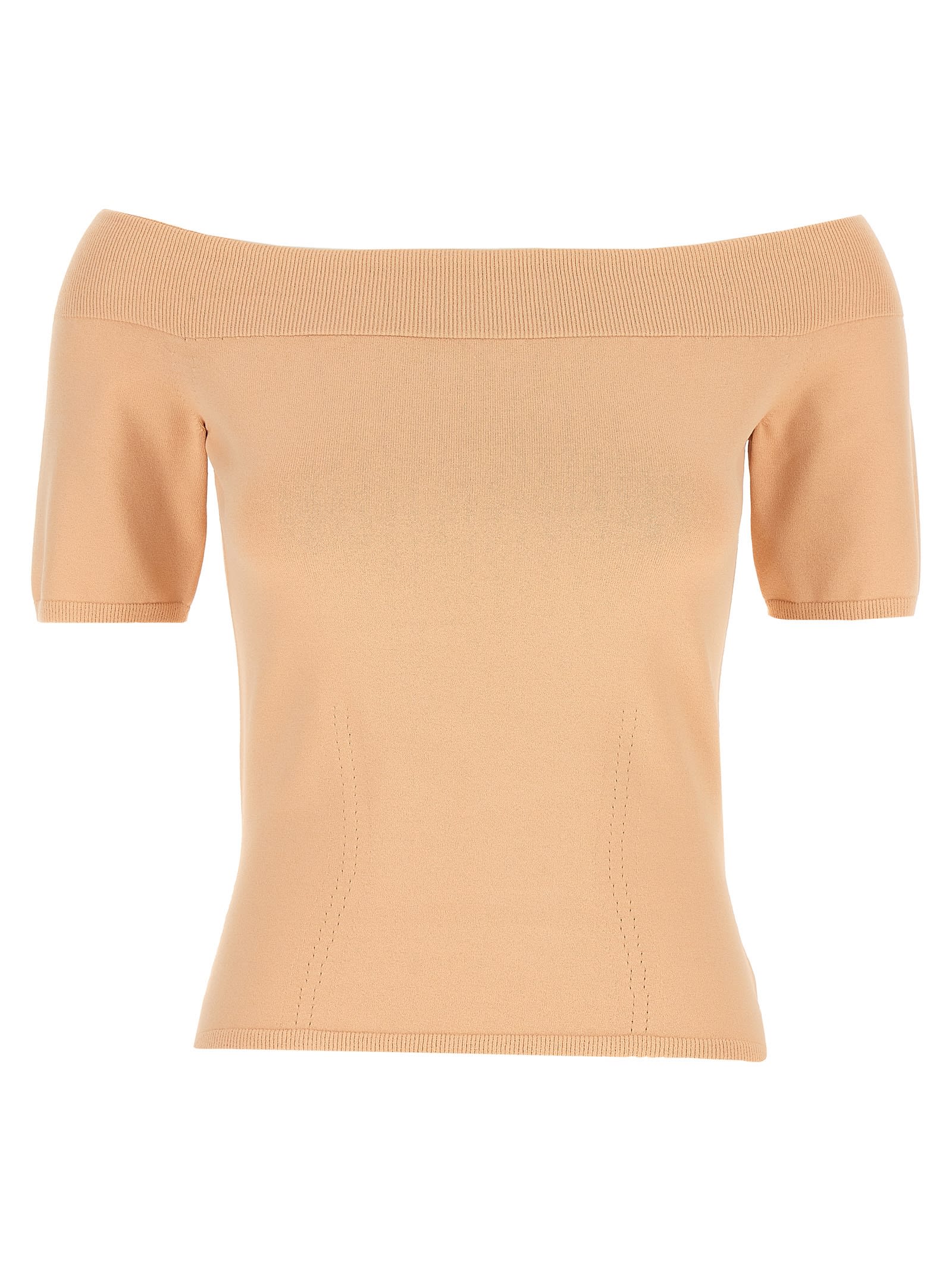 Shop Alexander Mcqueen Top Off The Shoulders In Pink