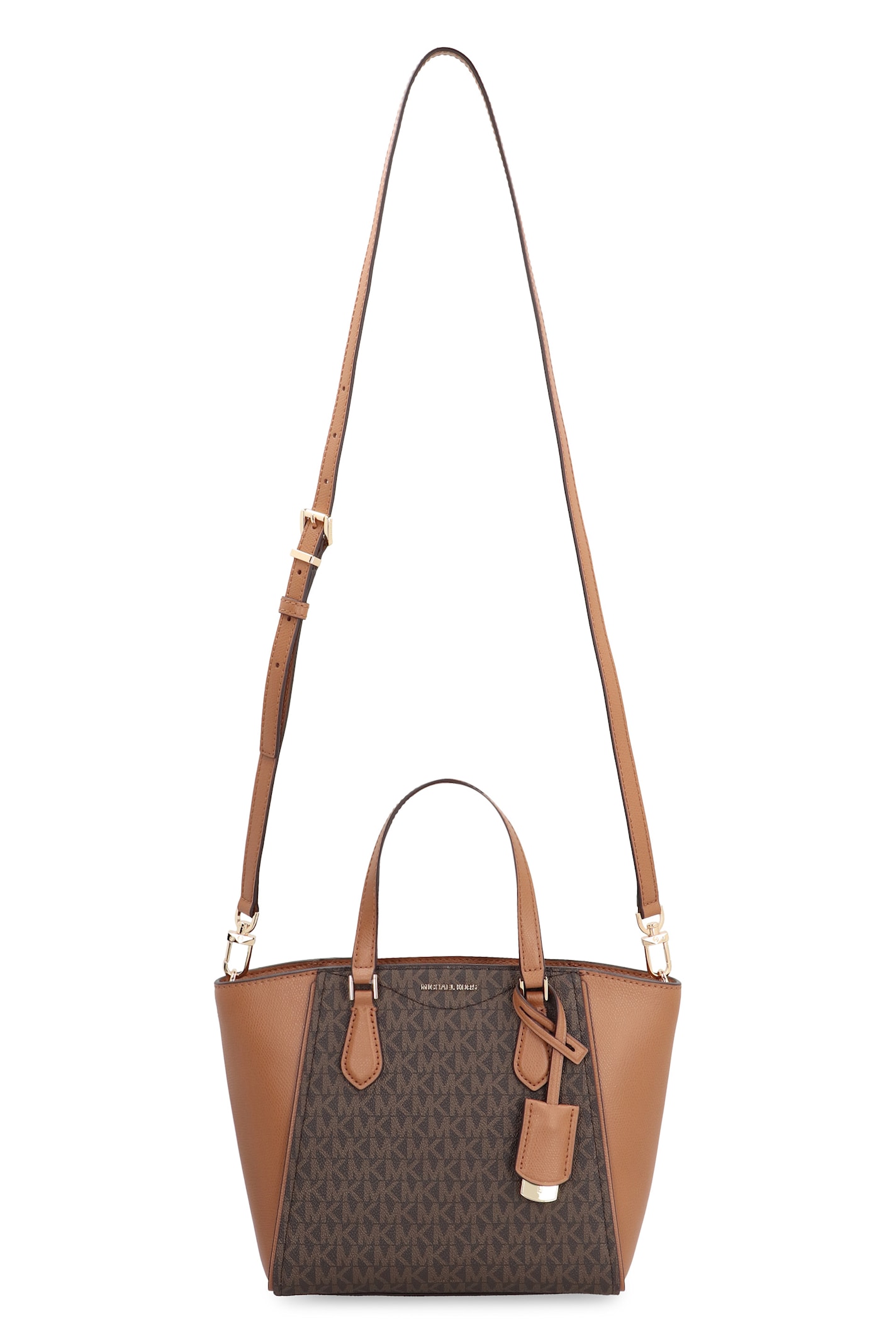 Shop Michael Michael Kors Taryn Coated Canvas Tote In Brown