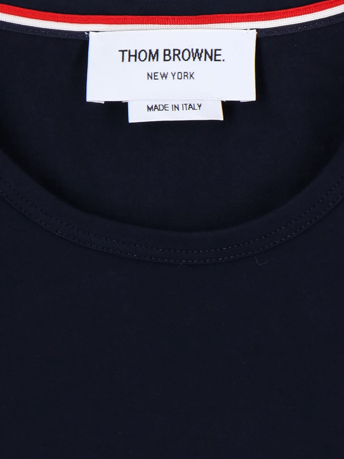 Shop Thom Browne Tricolor Pocket T-shirt In Blue