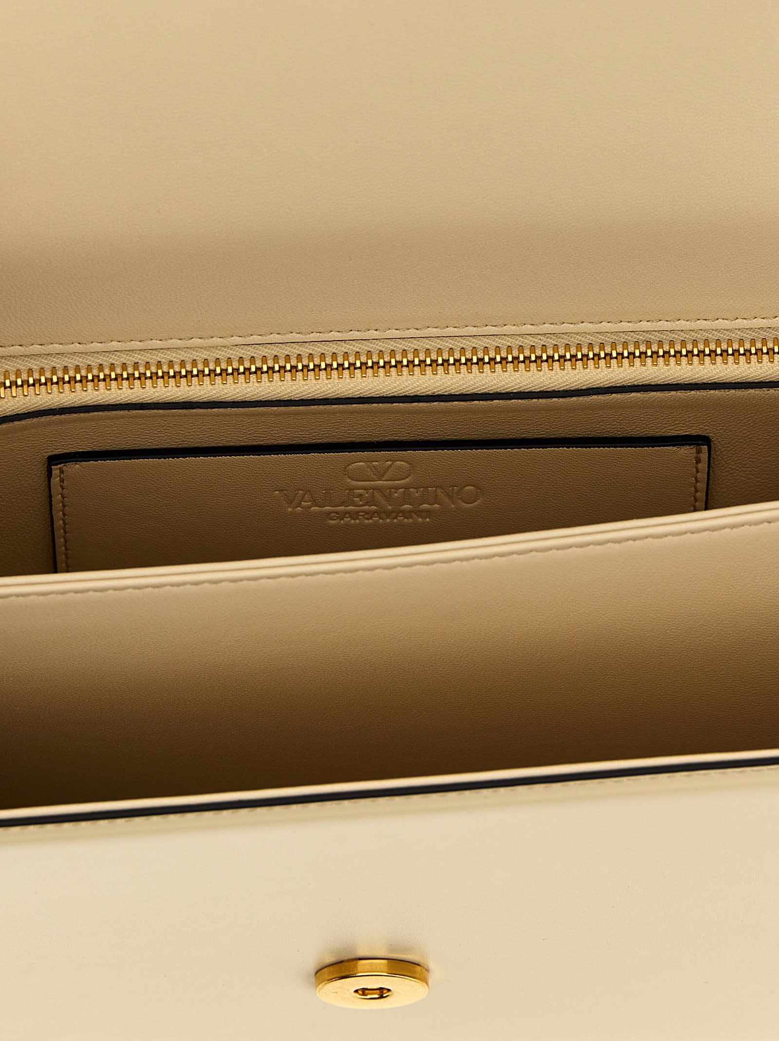 Valentino White Vain Shoulder Bag In White