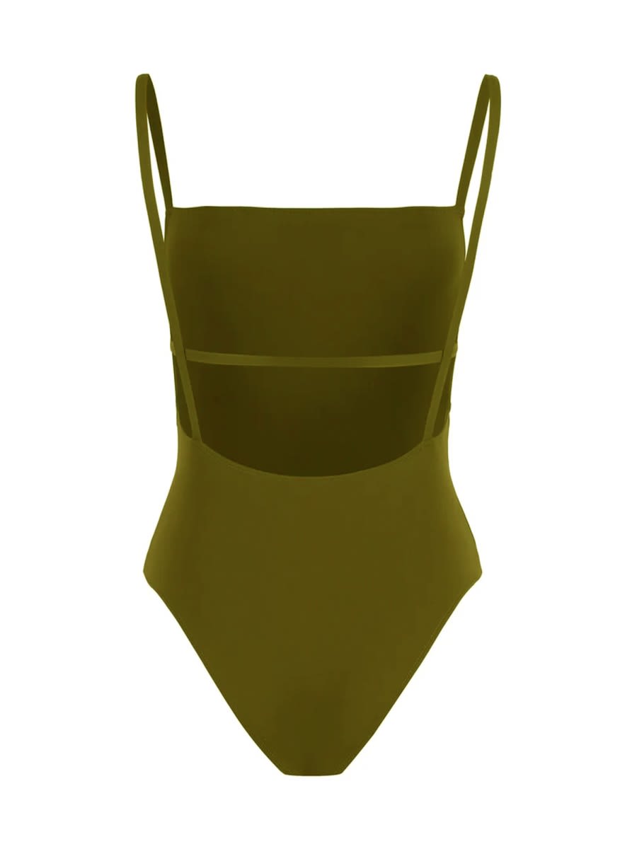 Lido One Piece Swimsuit "three" In Green