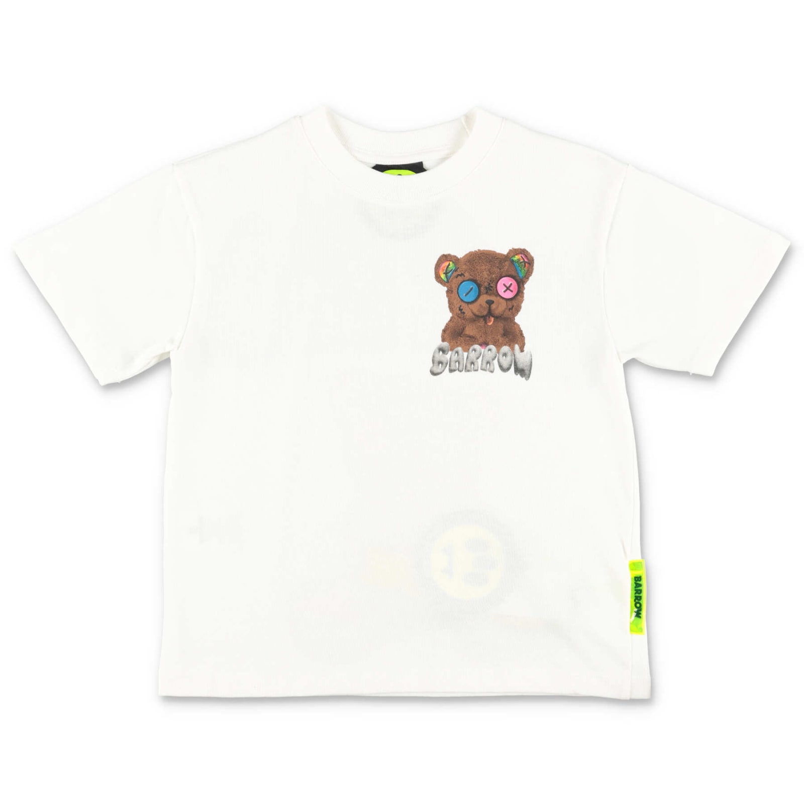 Barrow T-shirt Teddy Bear Bianca In Jersey Di Cotone
