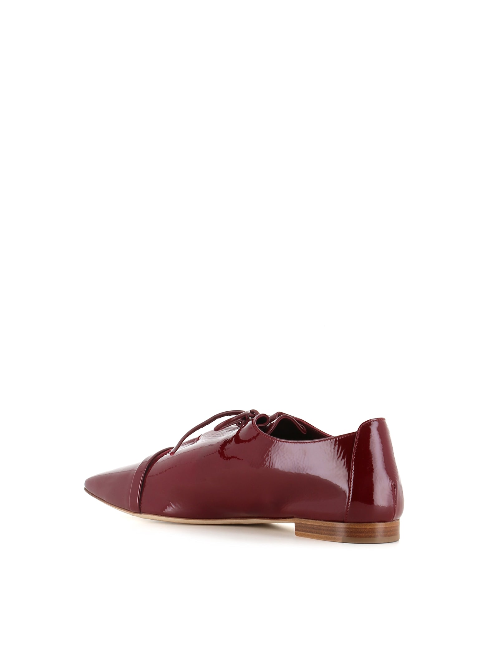 Malone Souliers Nappa Leather Lace-up Jean Flats In Black