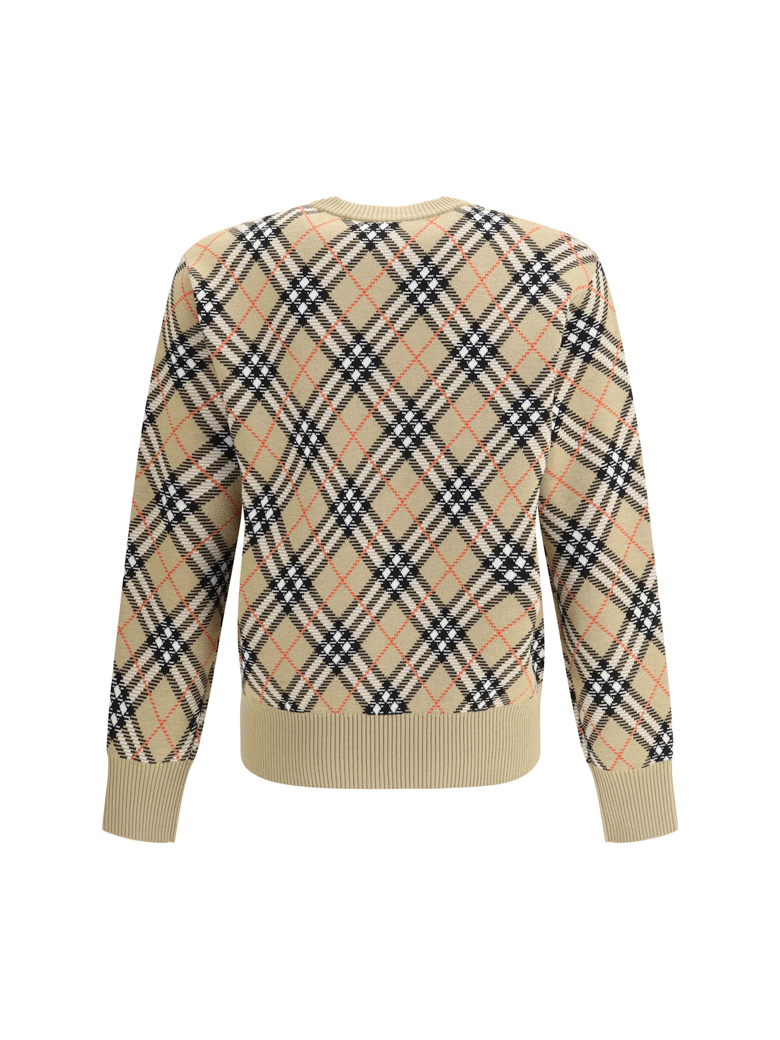Burberry Archive Check Wool Sweate In Neutral