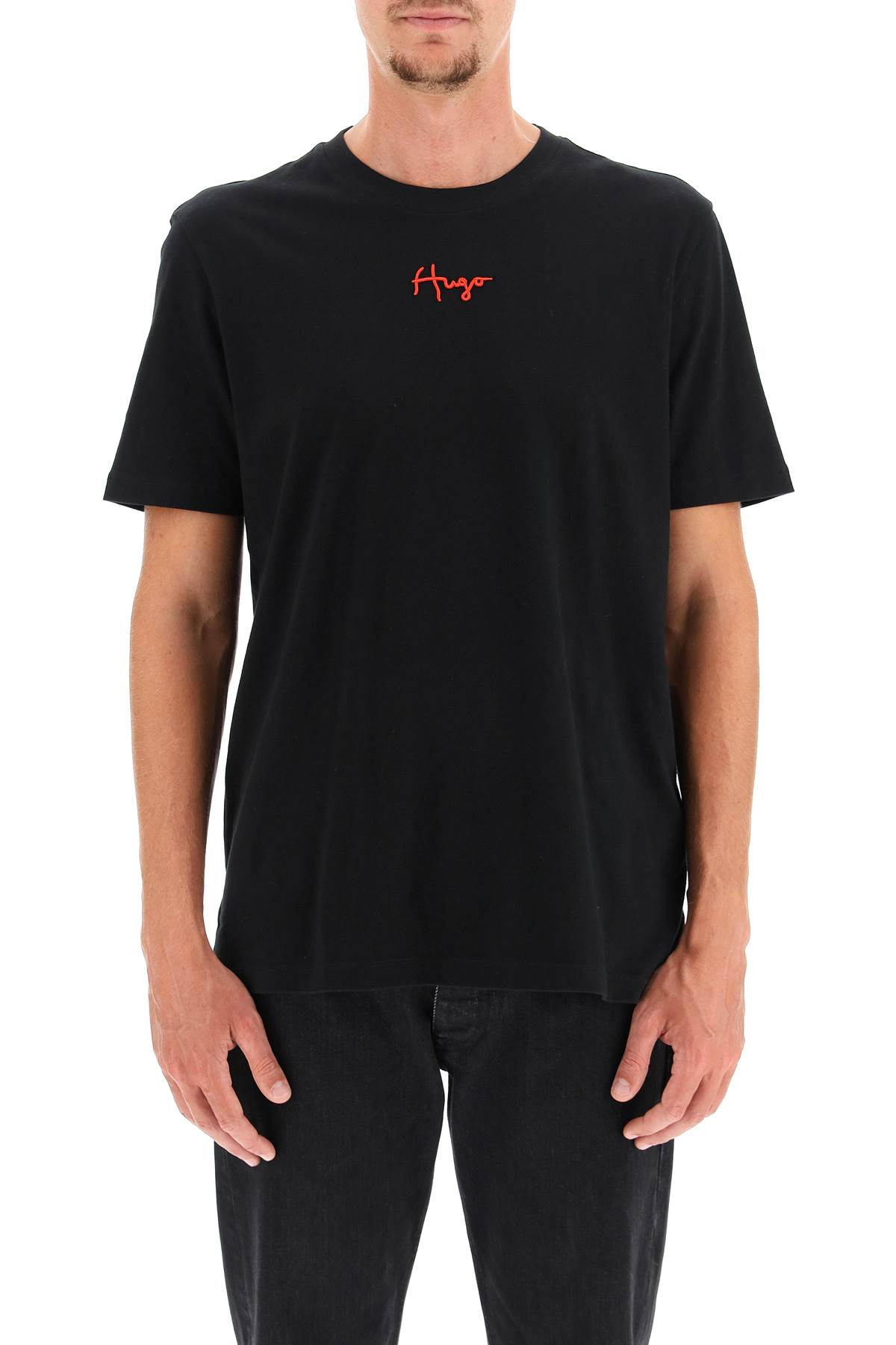 Hugo boss best sale embroidered t shirt