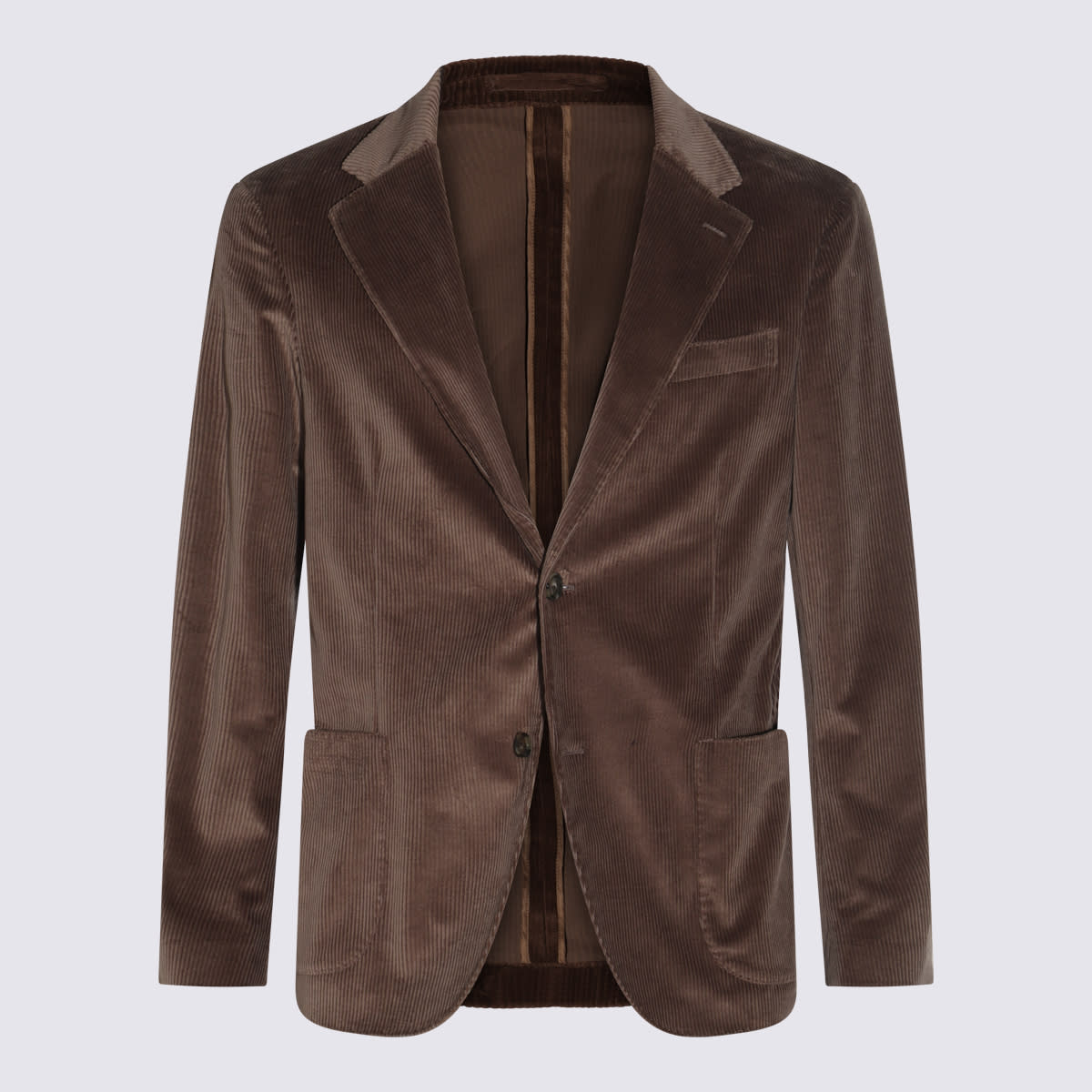 Lardini Brown Cotton Suit In Neutral