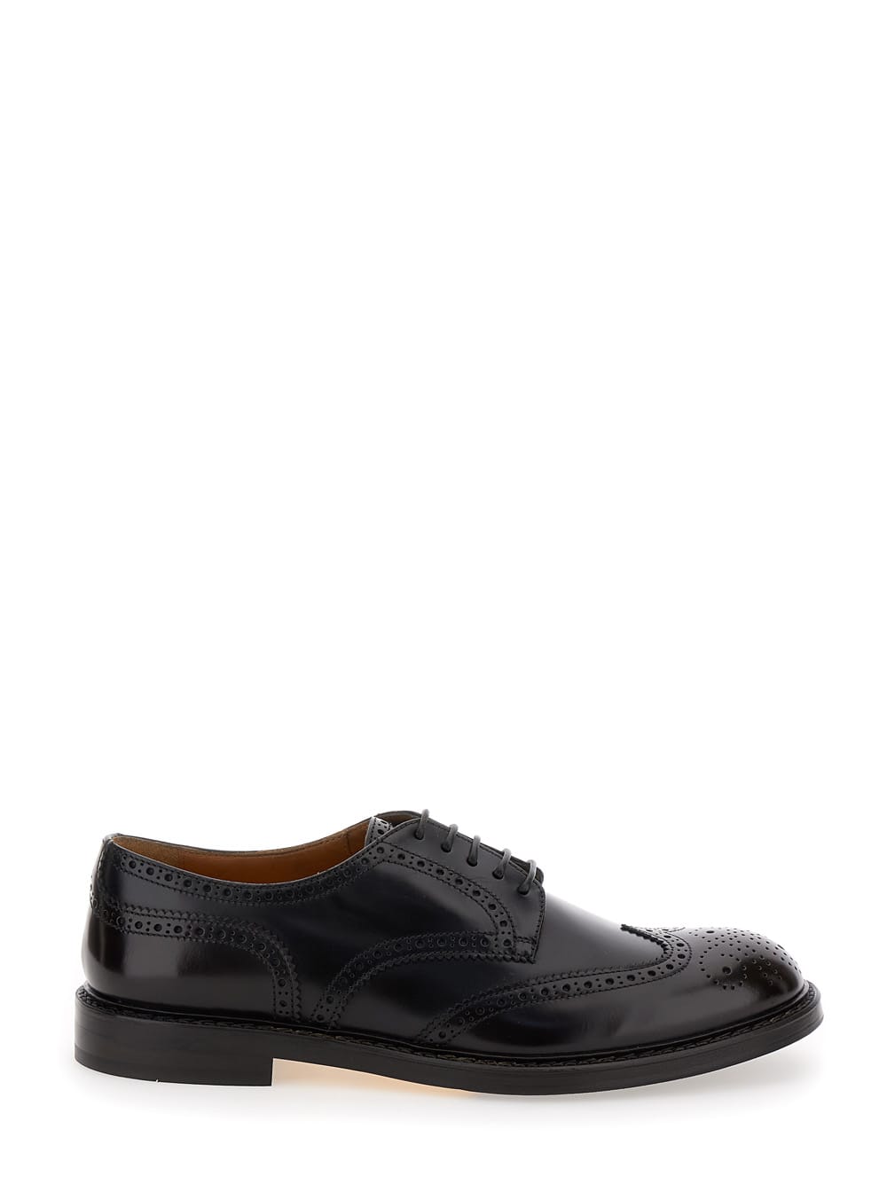 Ebony Brushed Leather Derby Shoes