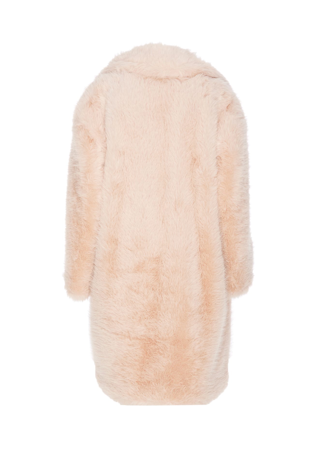 Shop Sportmax Manico Faux Fur Coat In Pink