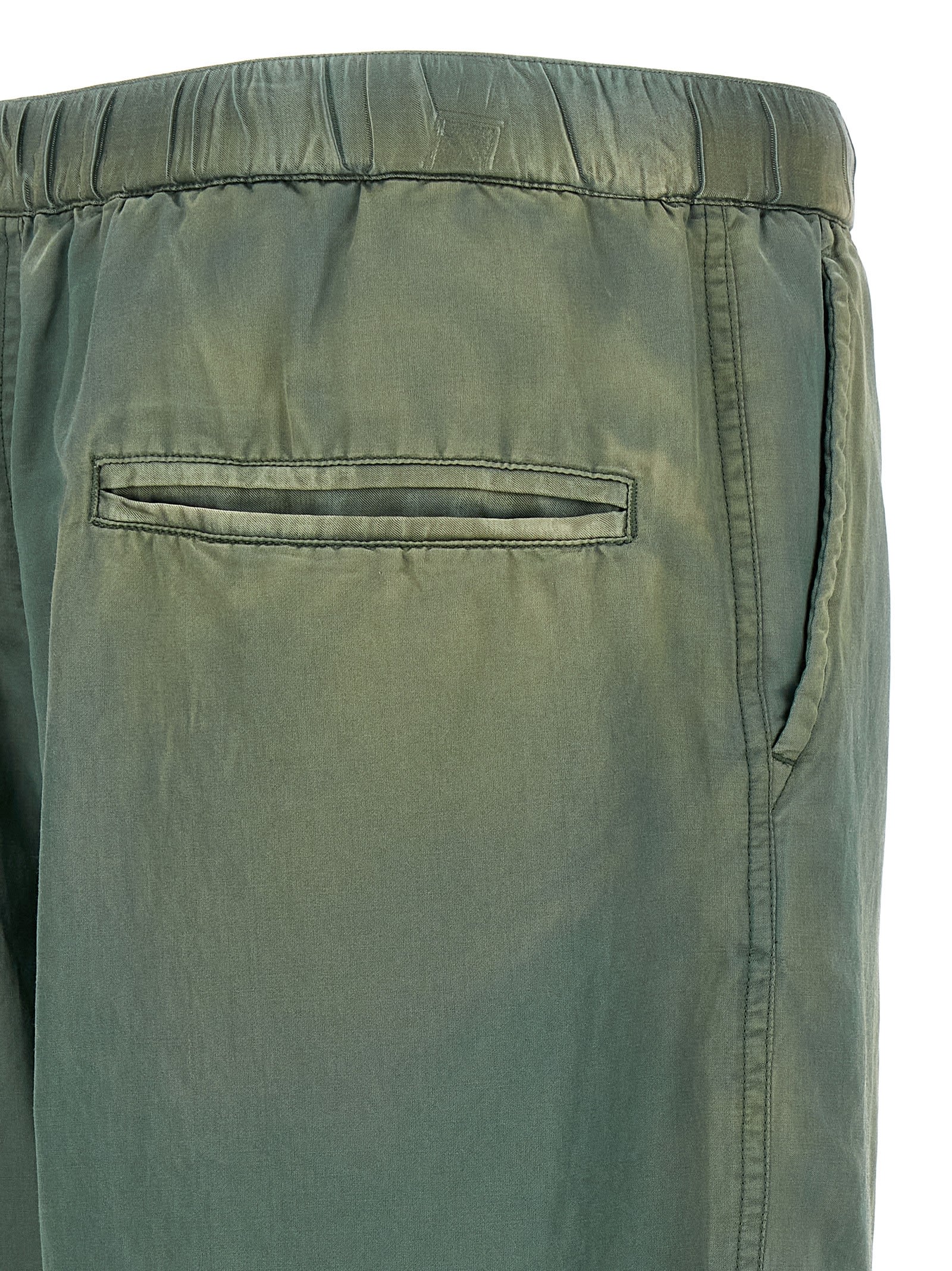 Miharayasuhiro Maison Mihara Yasuhiro 'aged Satin' Bermuda Shorts In Green