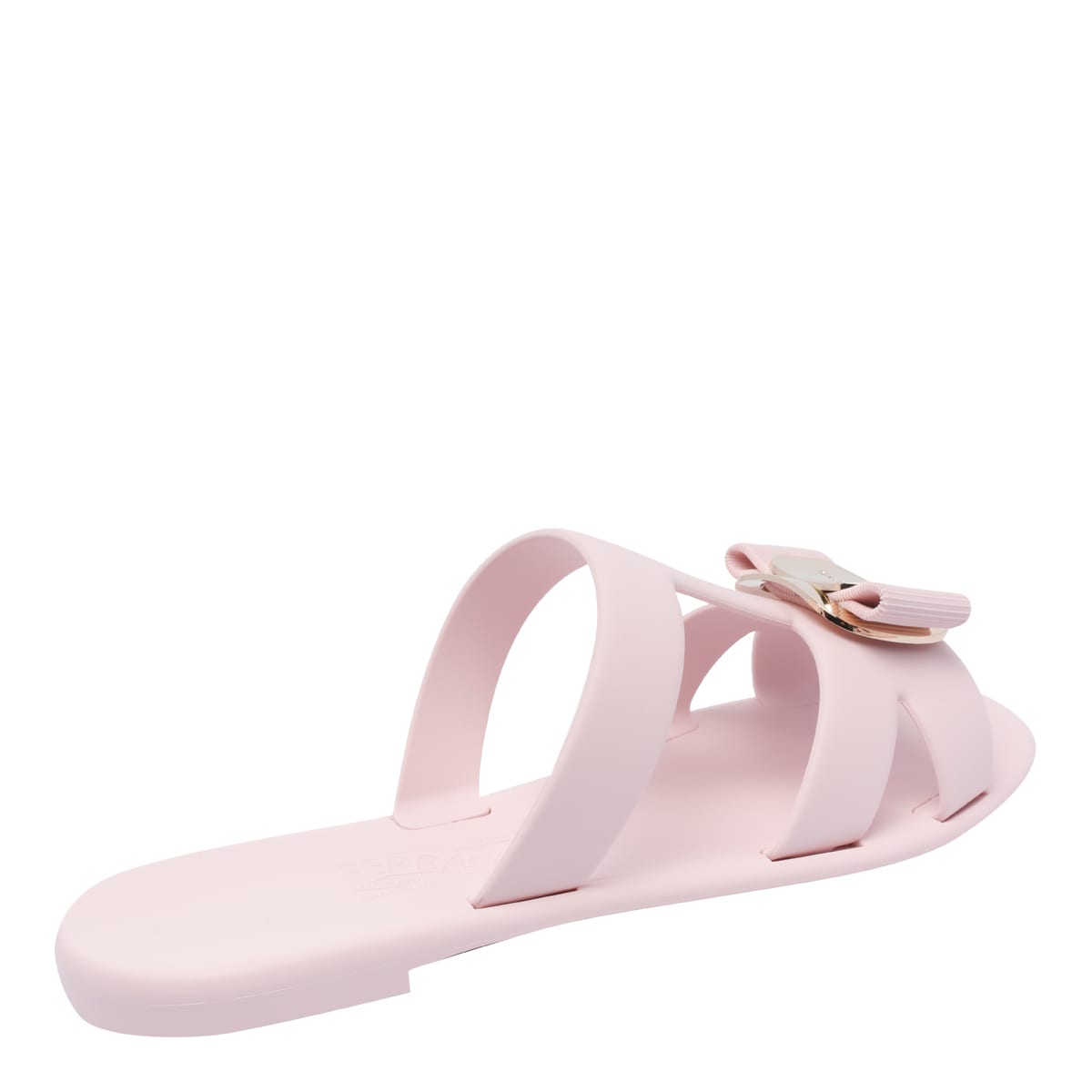 Ferragamo Women's Lilou Rubber Slides In Pink