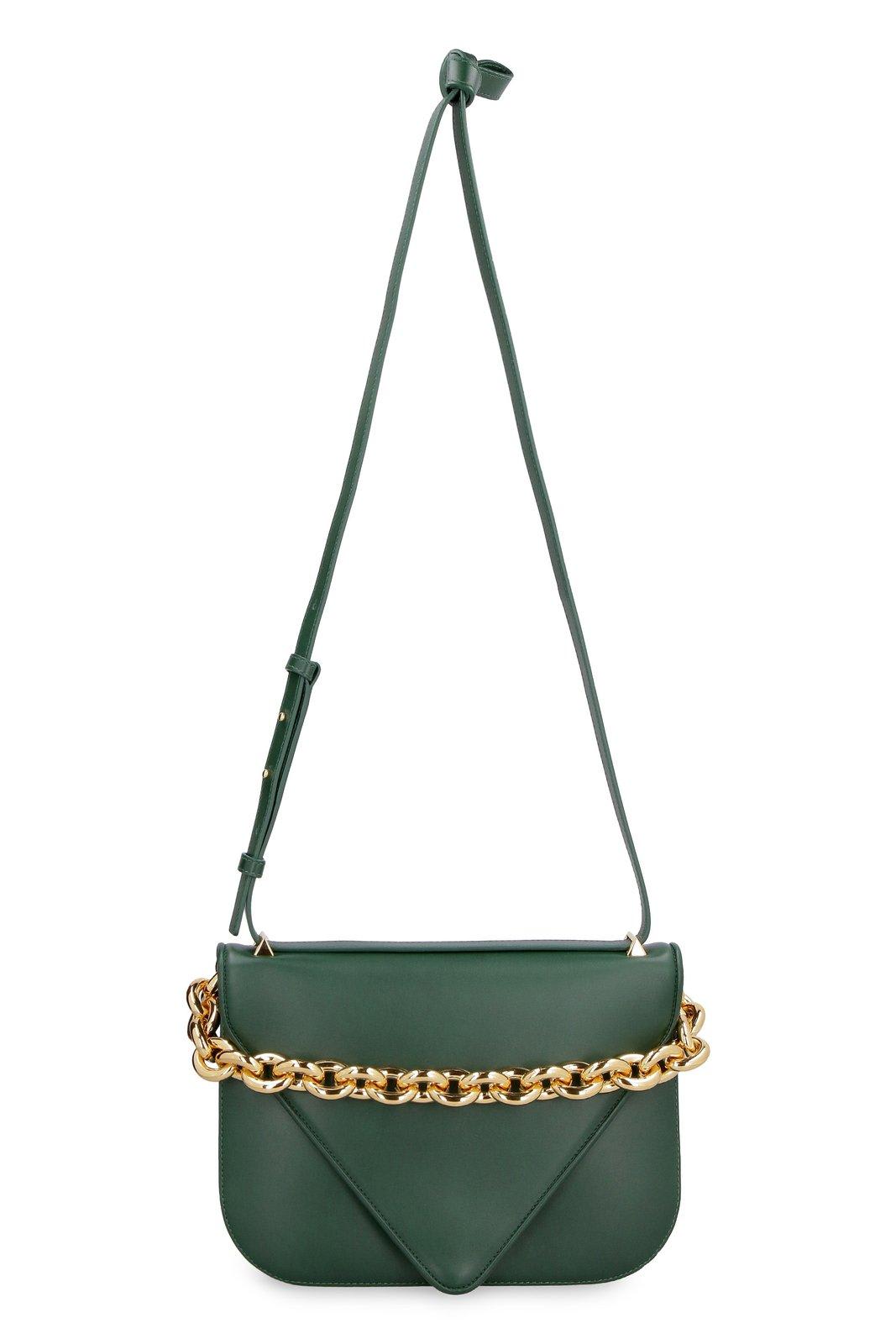 Shop Bottega Veneta Mount Envelope Shoulder Bag In Green