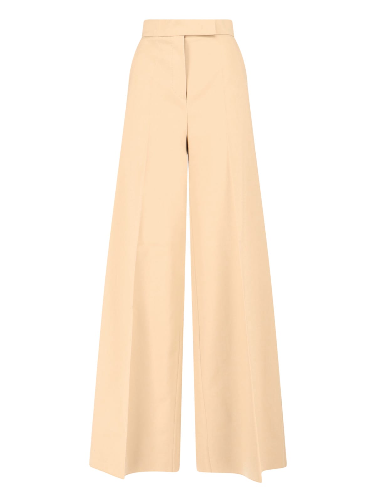 Max Mara Straight Leg Trousers High Waist In Neutral