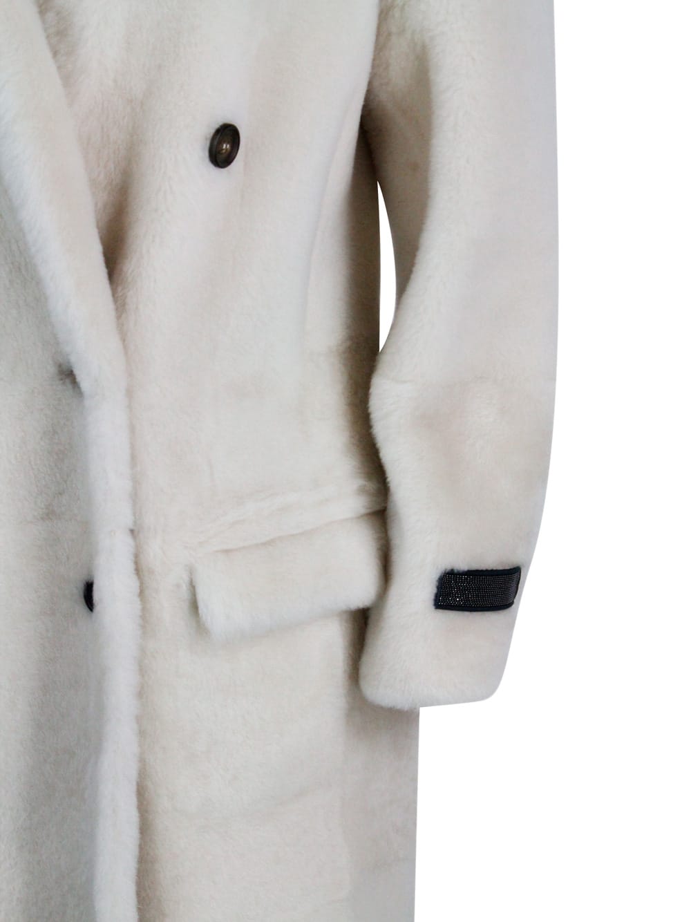 Shop Brunello Cucinelli Coat In Cream