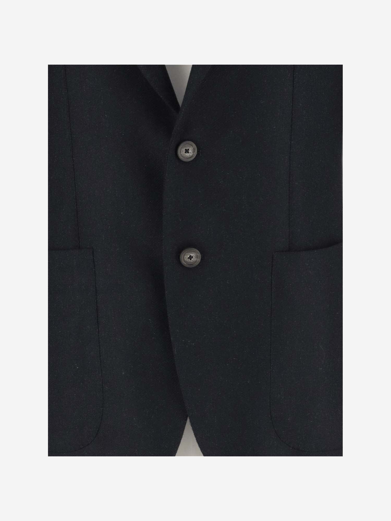 Shop Tagliatore Wool And Cashmere Single-breasted Jacket In Black