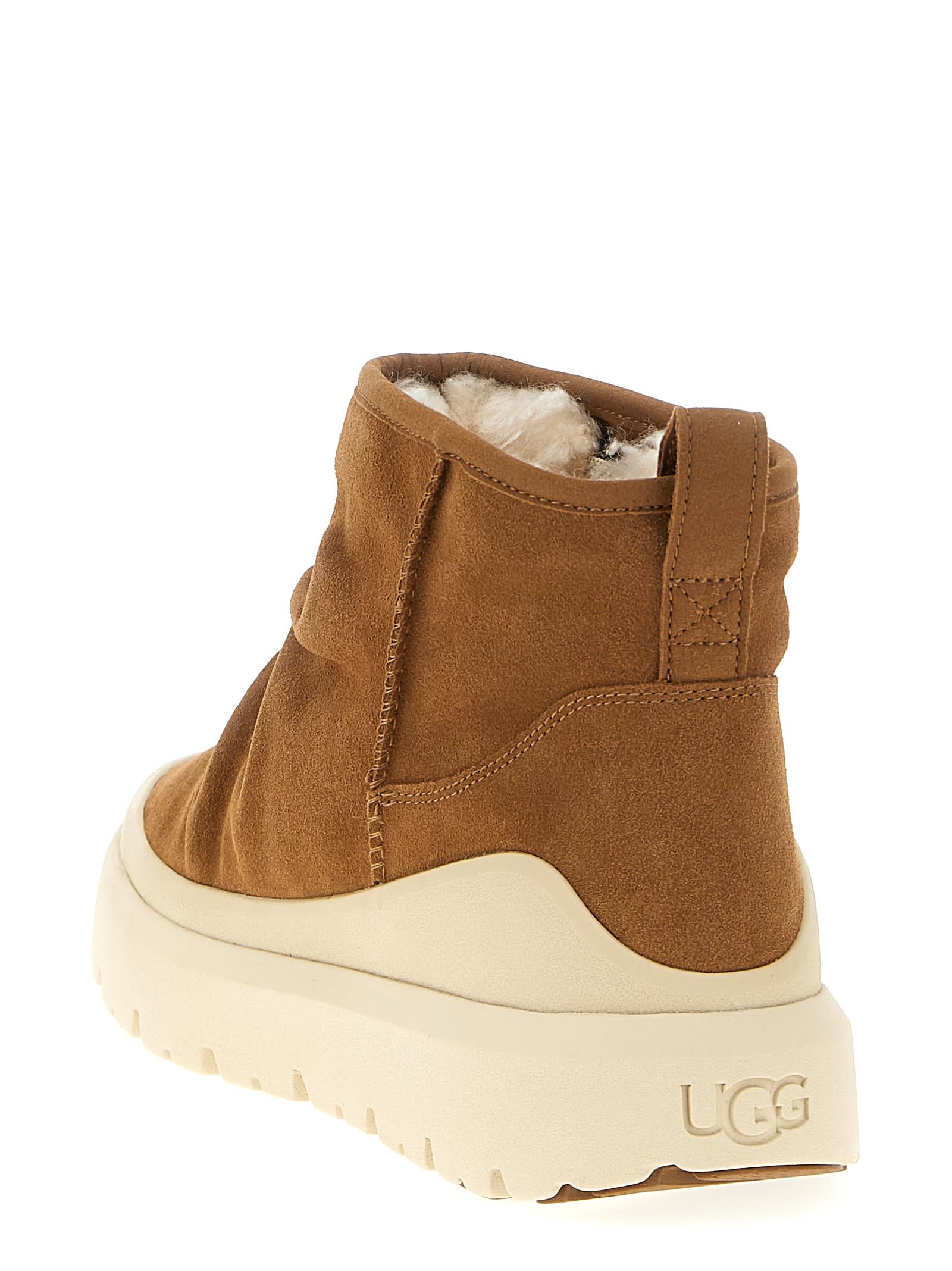 Ugg Heritage Utility Suede Platform Boots In Brown