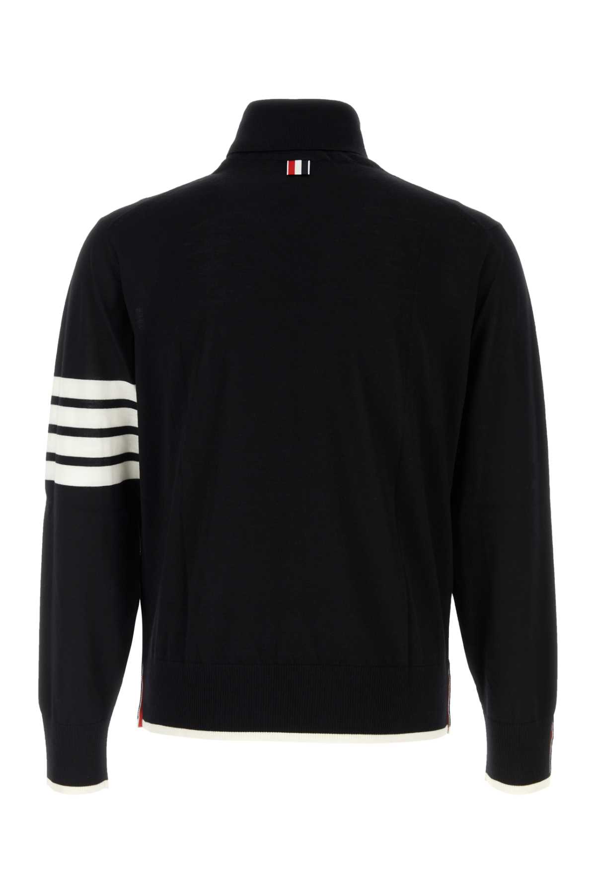 Shop Thom Browne Black Wool Sweater