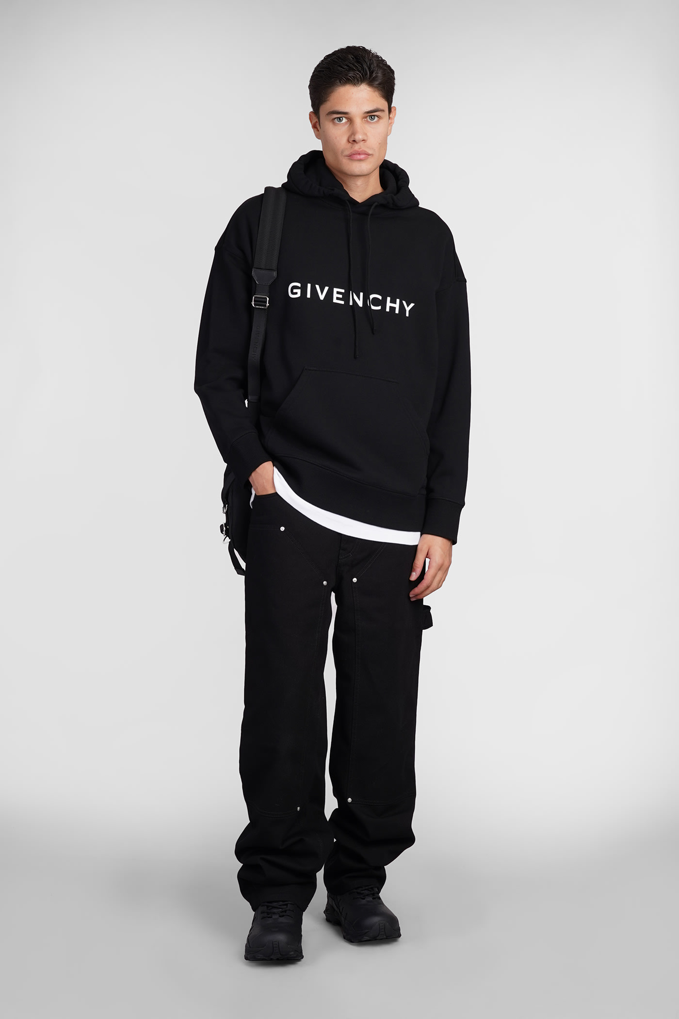 Shop Givenchy Sweatshirt In Black Cotton