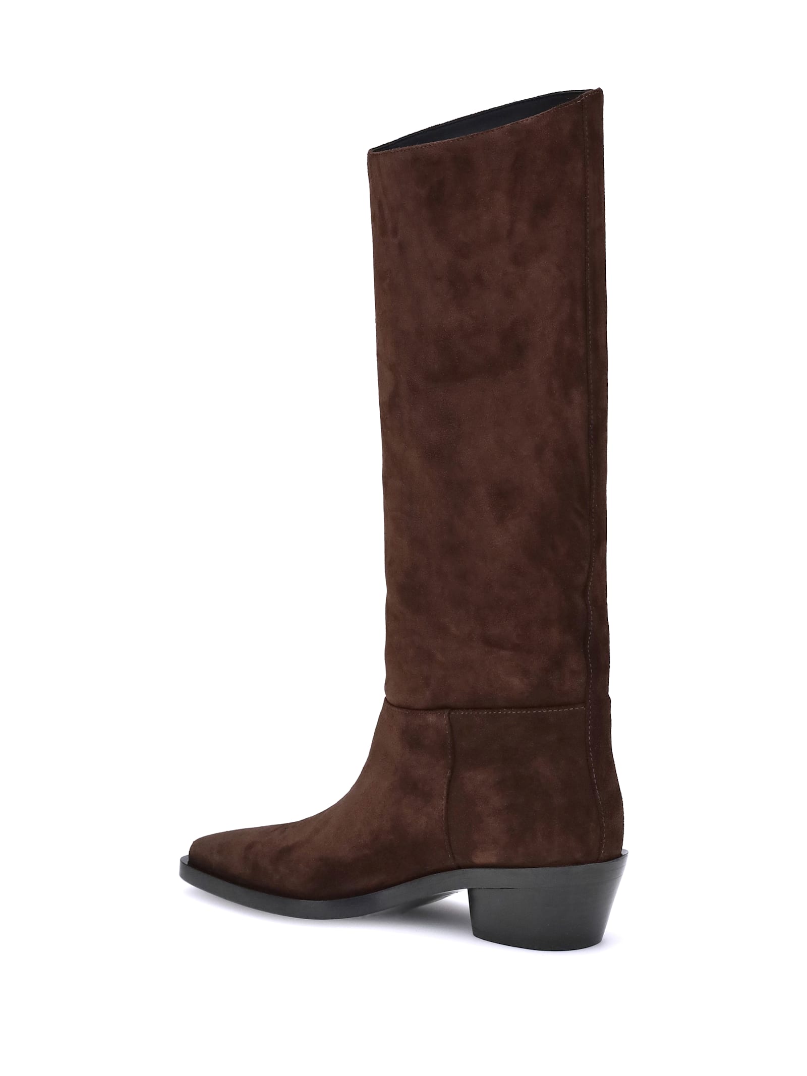 Proenza Schouler 40mm Bronco Suede Knee-high Boots In Blue