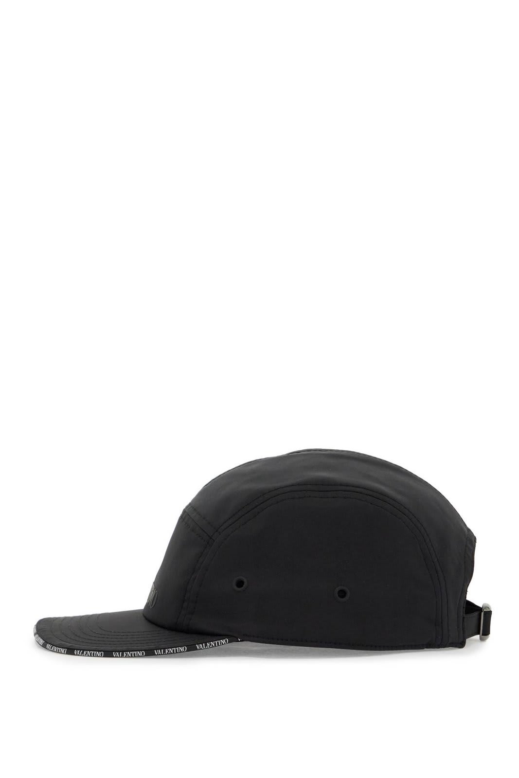 Shop Valentino Logo Embroidered Baseball Cap In Nero