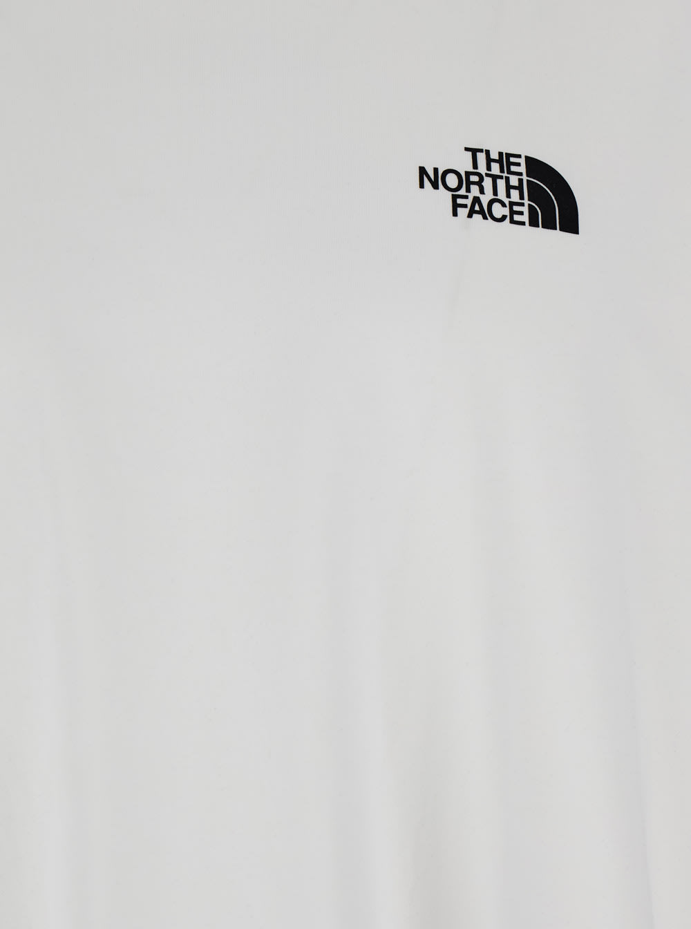 THE NORTH FACE WHITE T-SHIRT WITH LOGO PRINTED ON THE FRONT AND BACK IN COTTON BLEND MAN