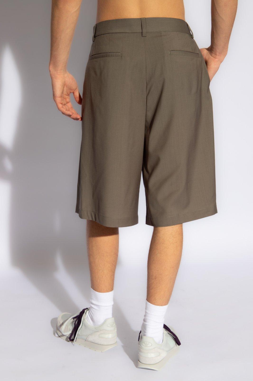 Shop Emporio Armani Wool Shorts