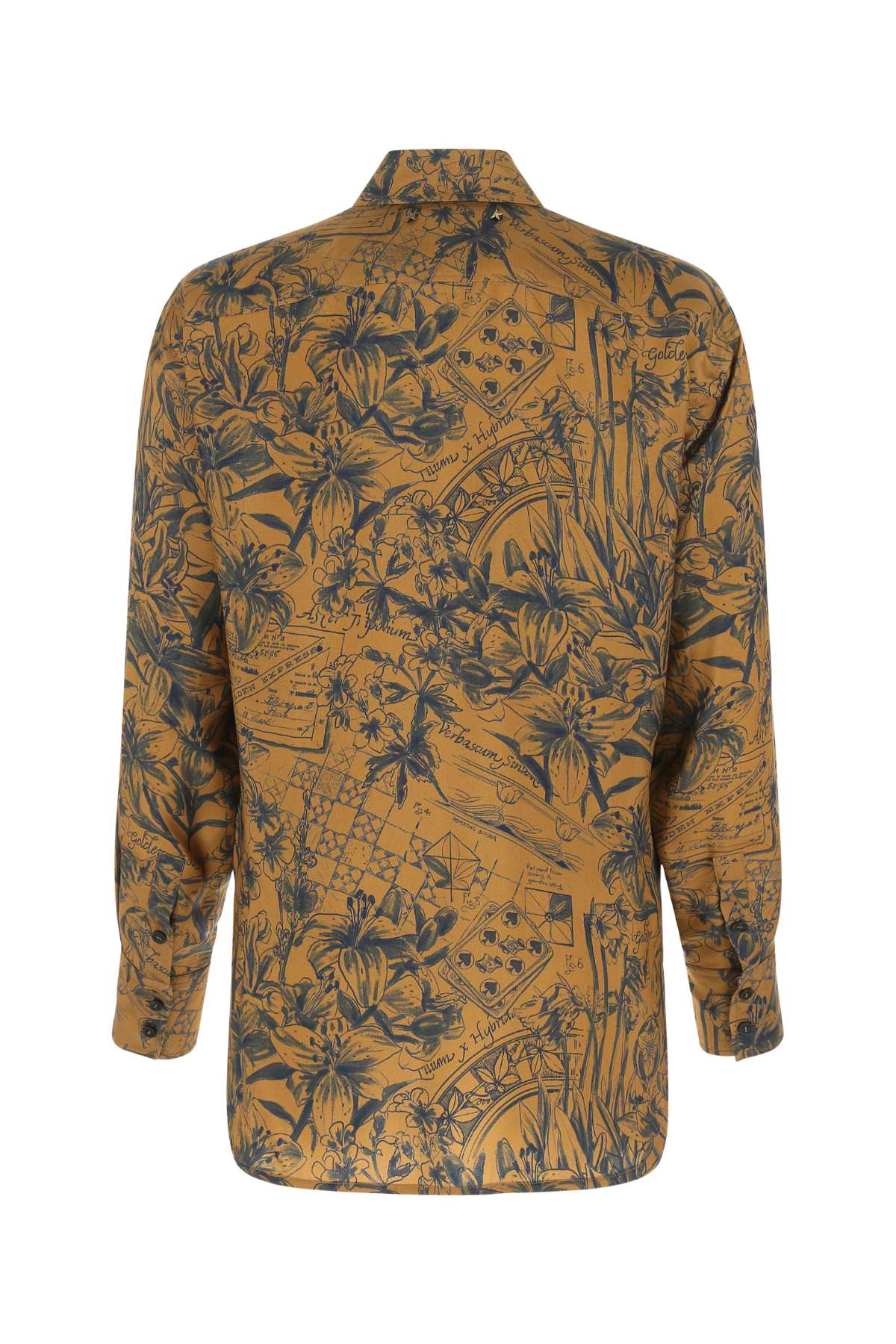 Shop Golden Goose Printed Viscose Oversize Batilda Shirt In 81831
